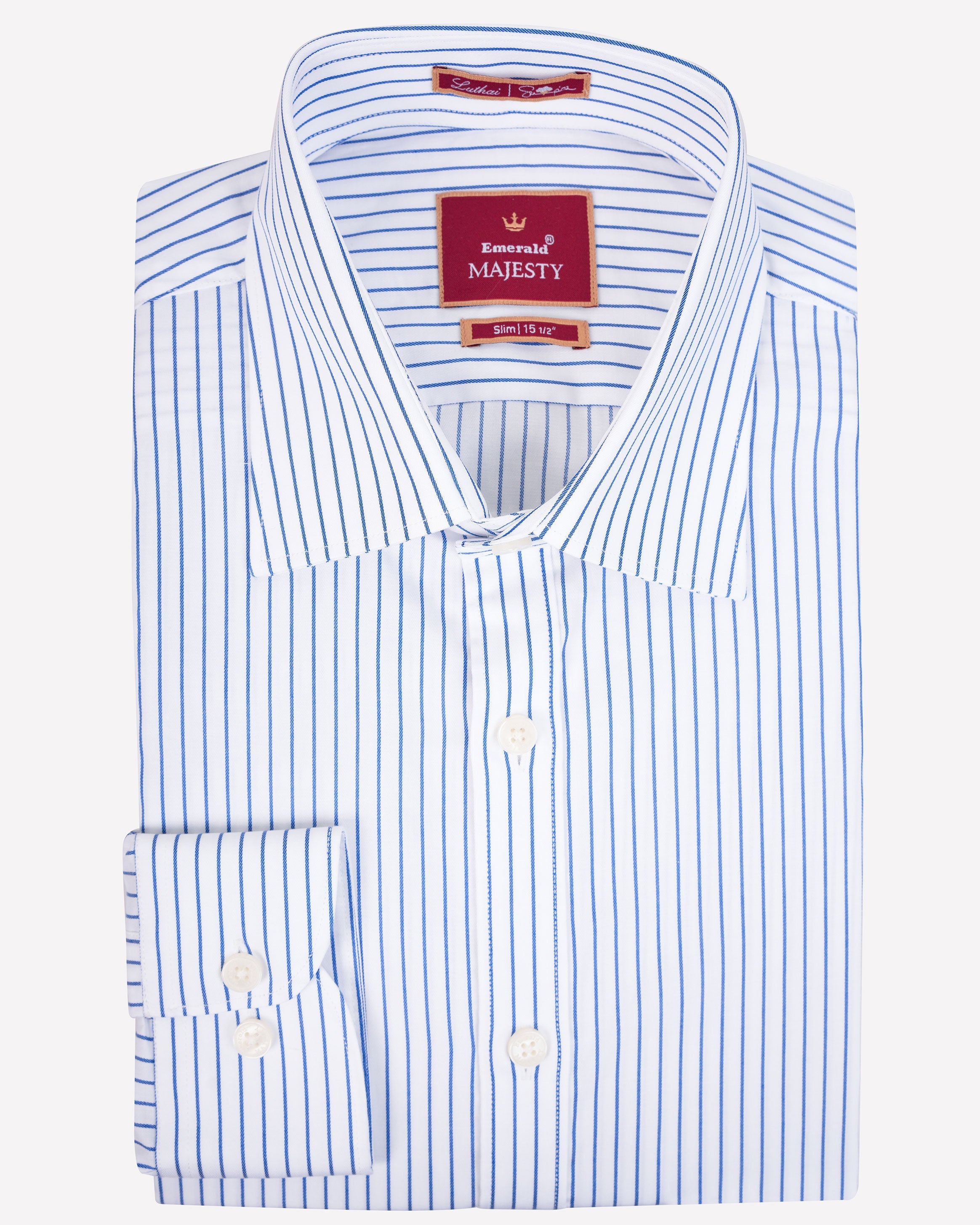 Emerald Majesty Stripe Slim Fit-True Navy