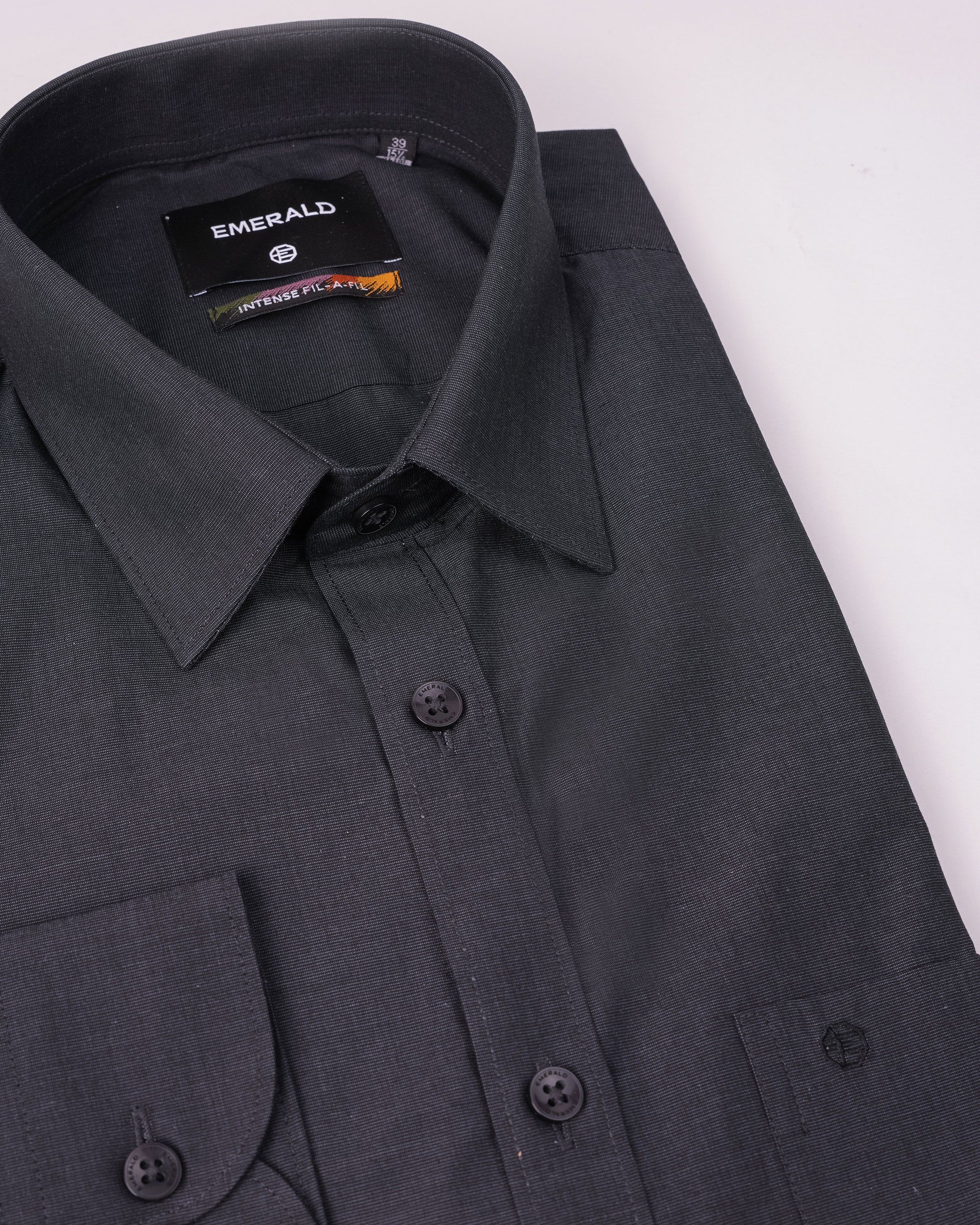 Emerald Formal Fil-A-Fil Slim Fit - Black
