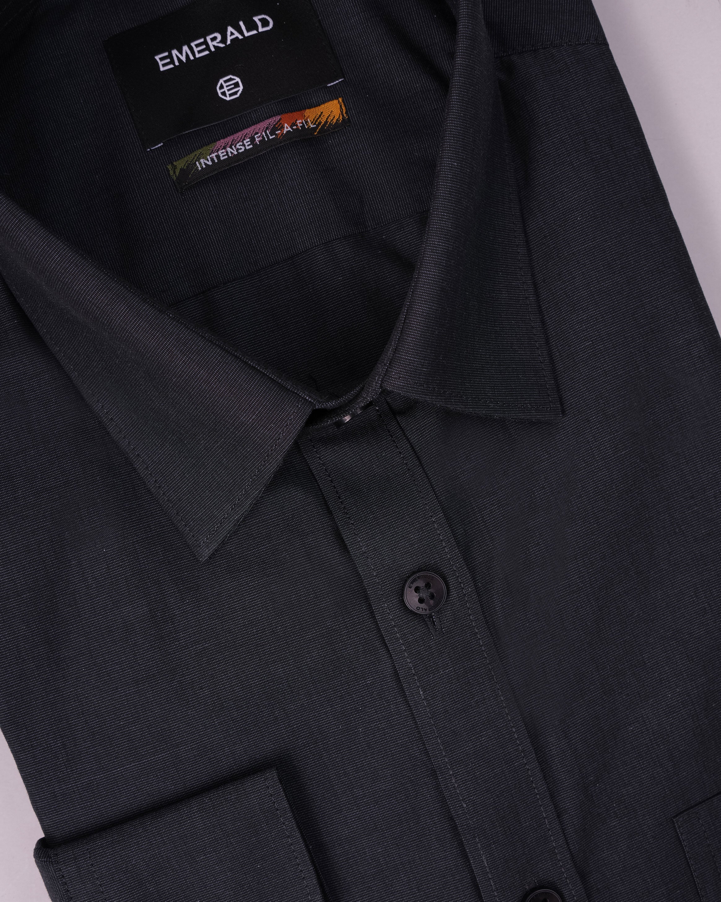 Emerald Formal Fil-A-Fil Slim Fit - Black