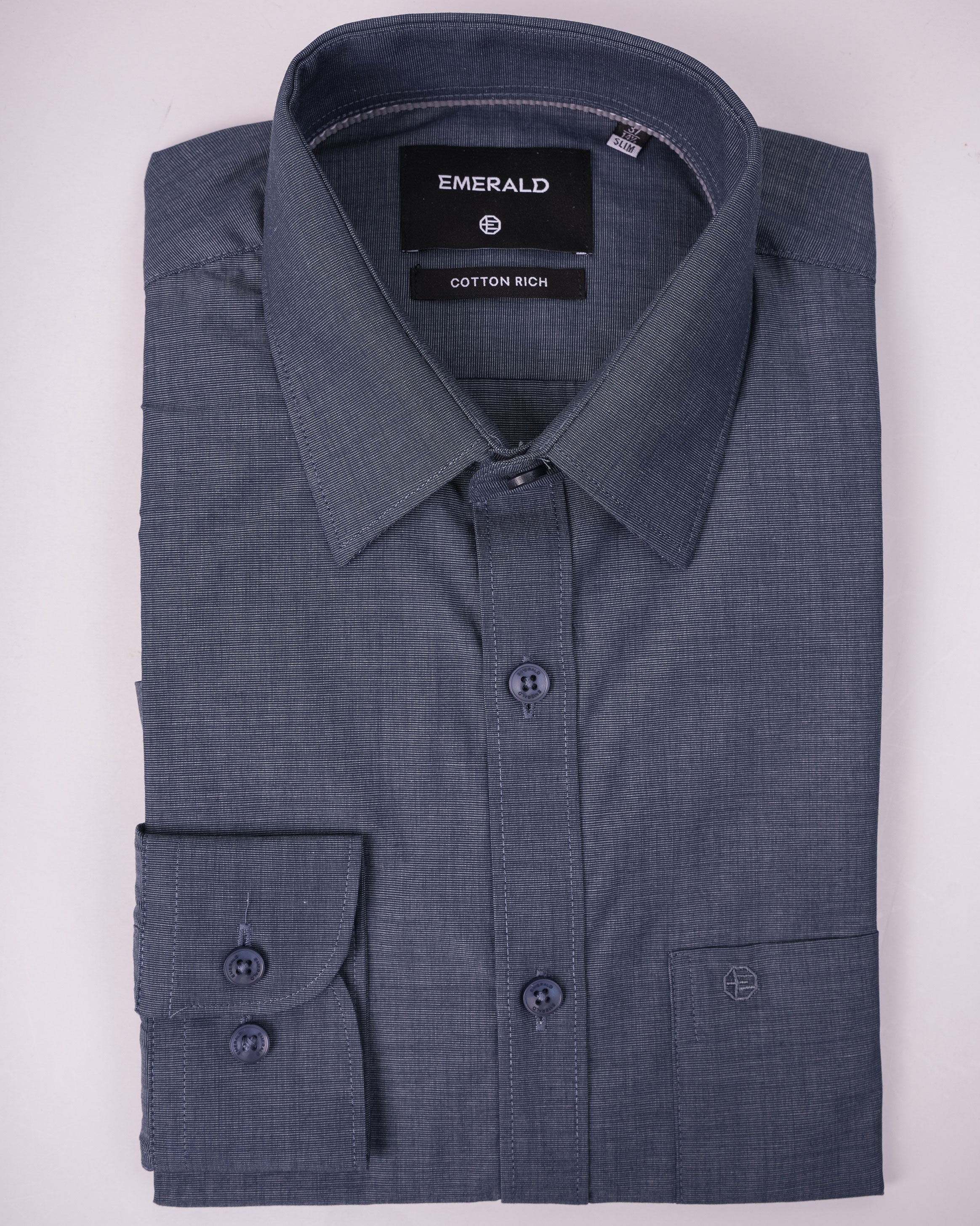 Emerald Corporate Fil-A-Fil Slim Fit - Cloud Burst