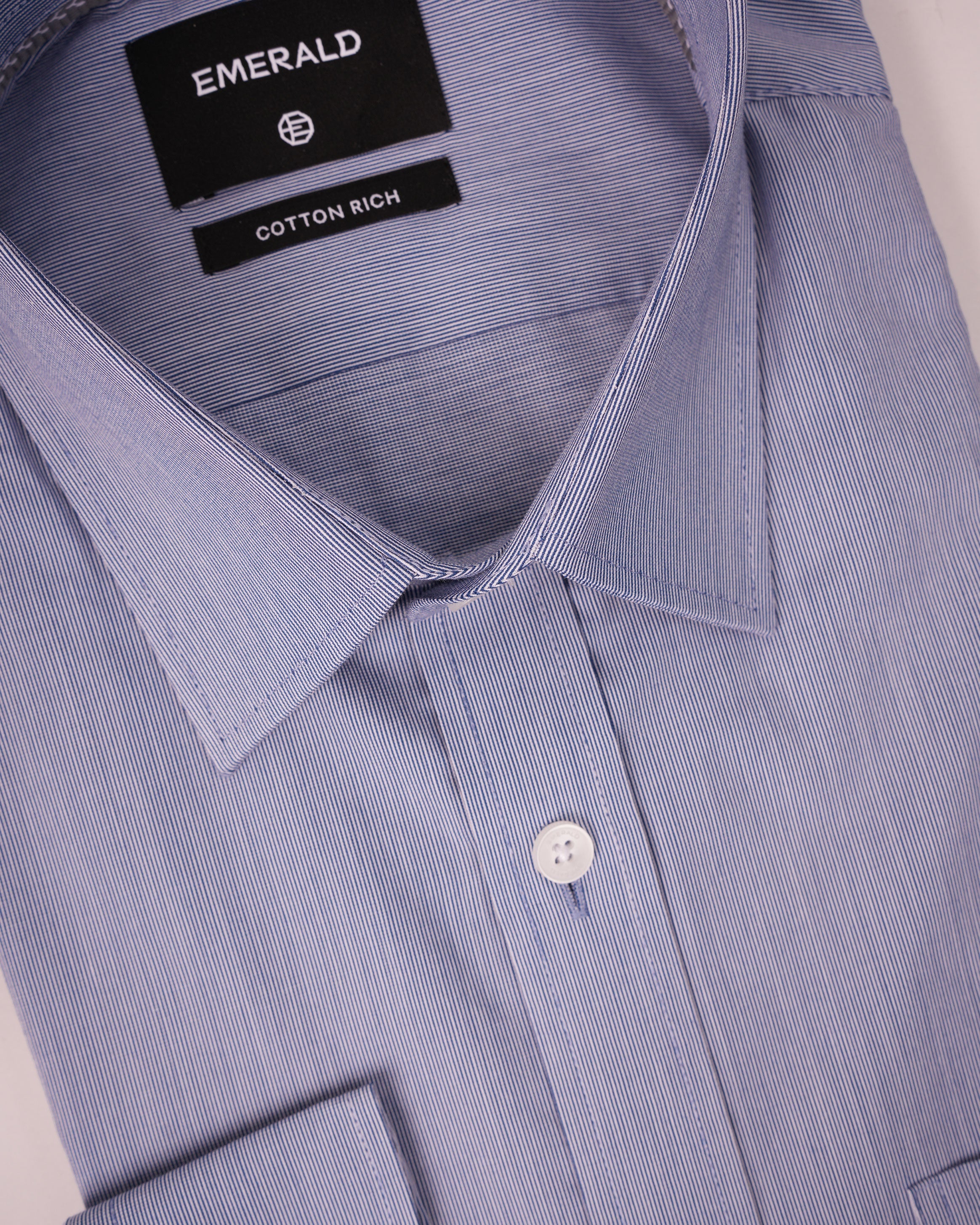 Emerald Corporate Pique Dobby Regular Fit - Navy