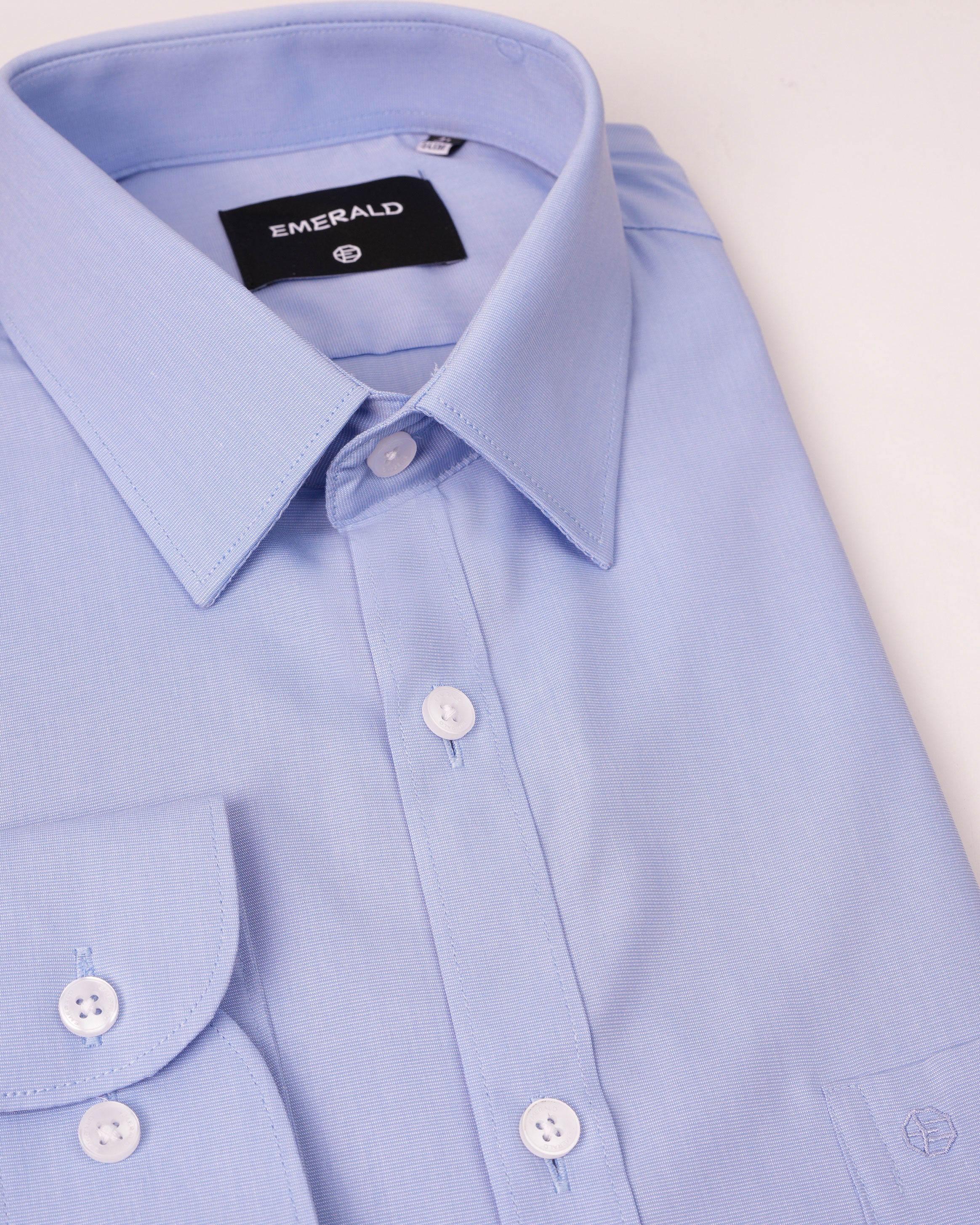 Emerald Formal Dobby Slim Fit - Vista Blue