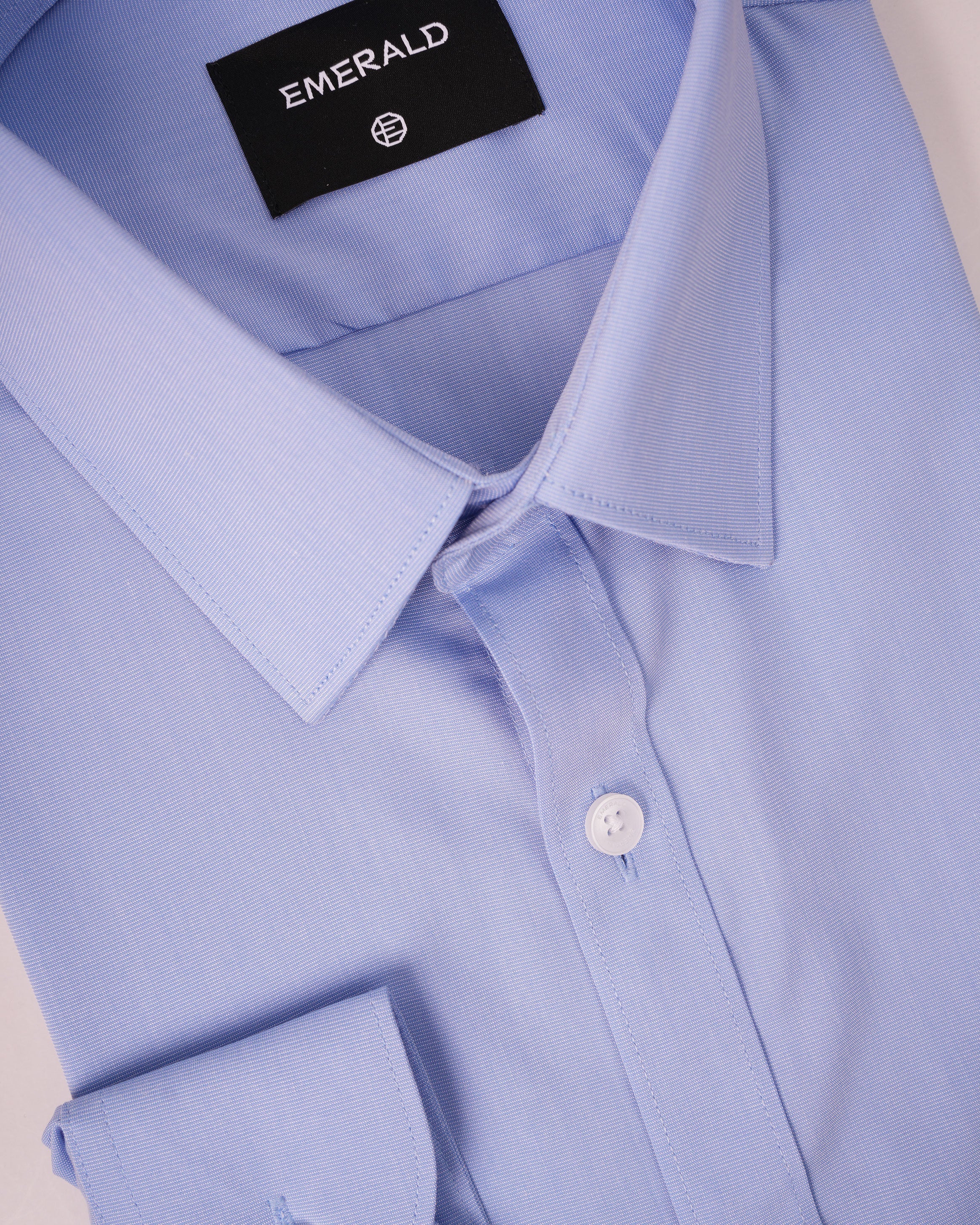 Emerald Formal Dobby Slim Fit - Vista Blue