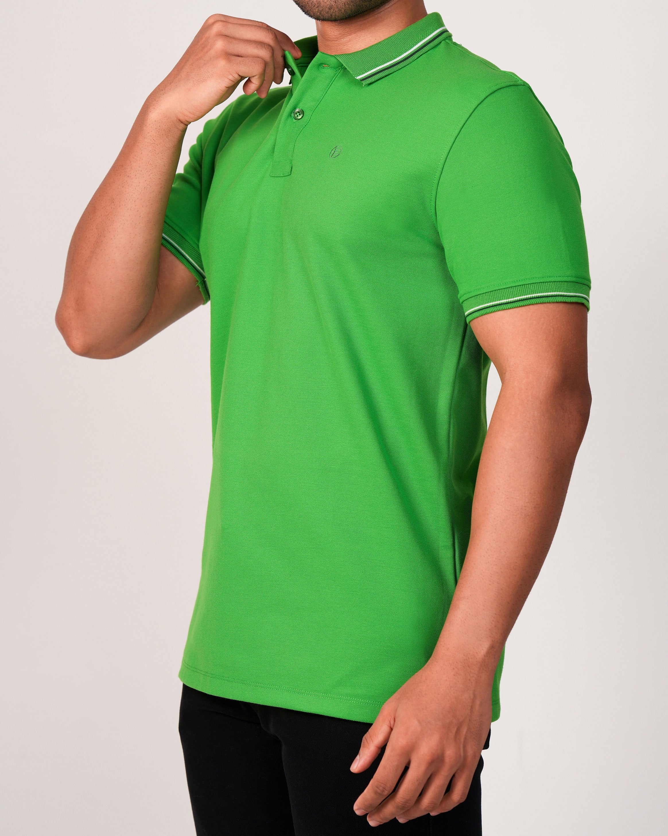 Emerald Plain Polo-Woodbine Green