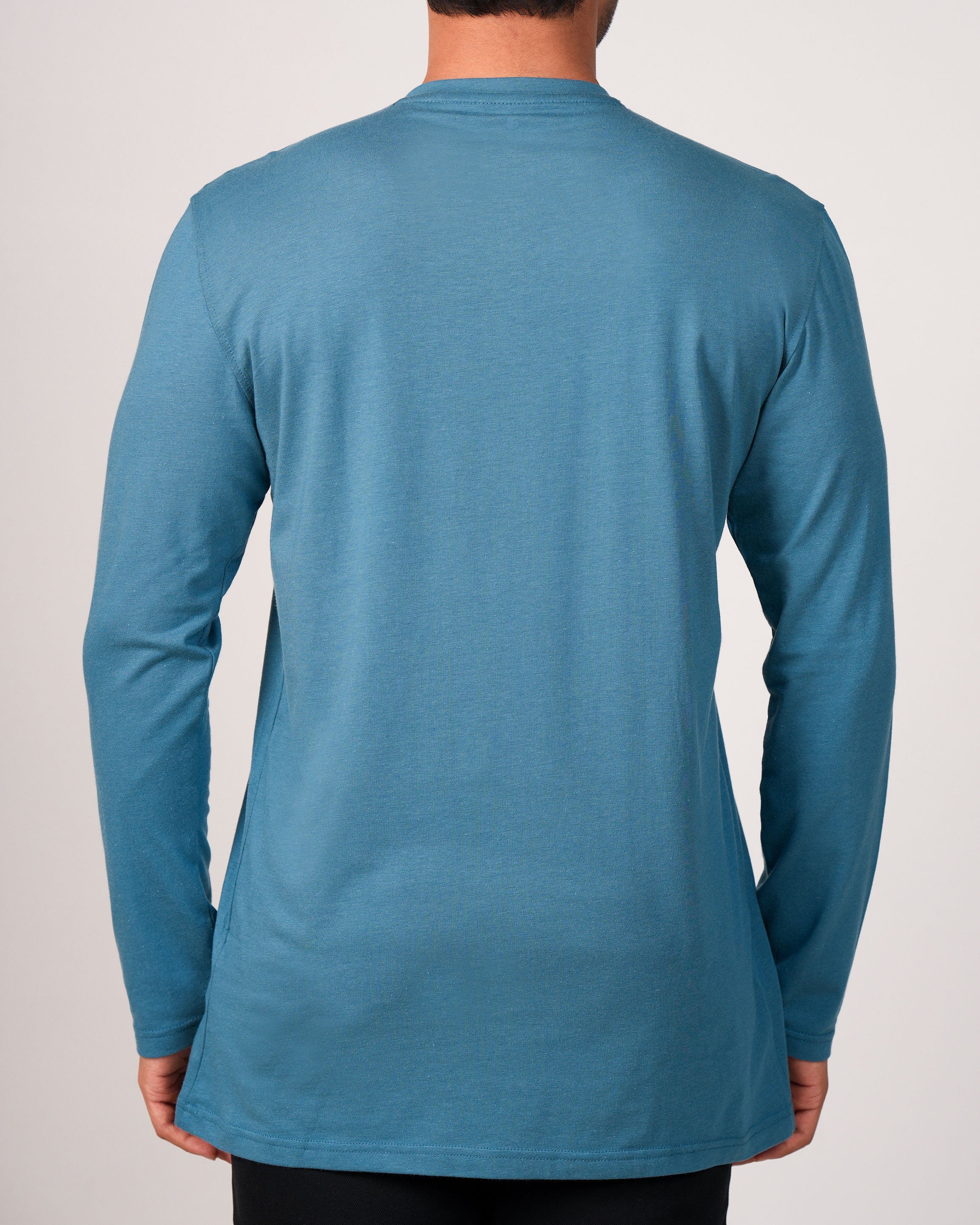 Emerald Henley Plain Slim Fit-Sky Way