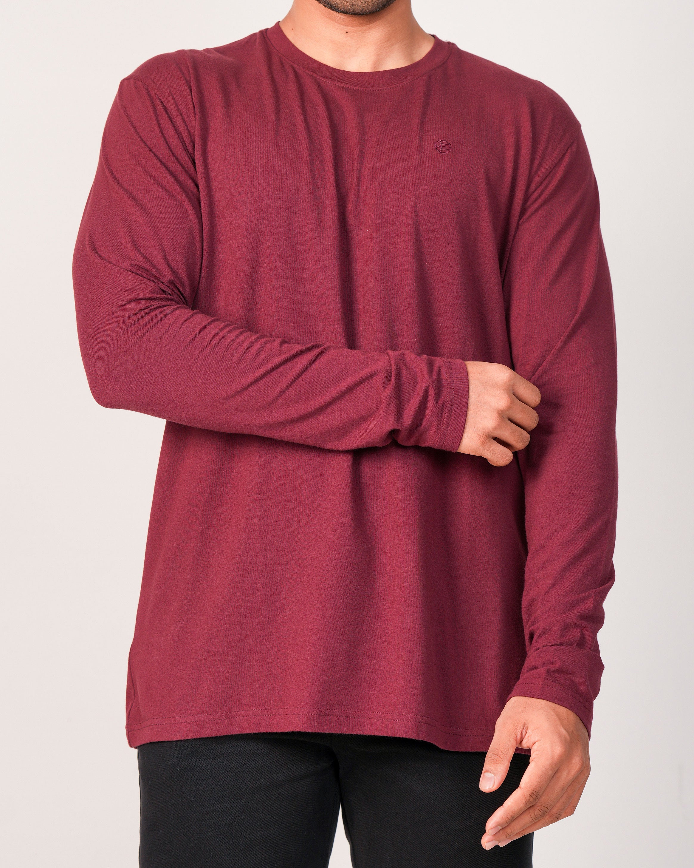 Emerald Crew Neck Plain Slim Fit-Ski Patrol
