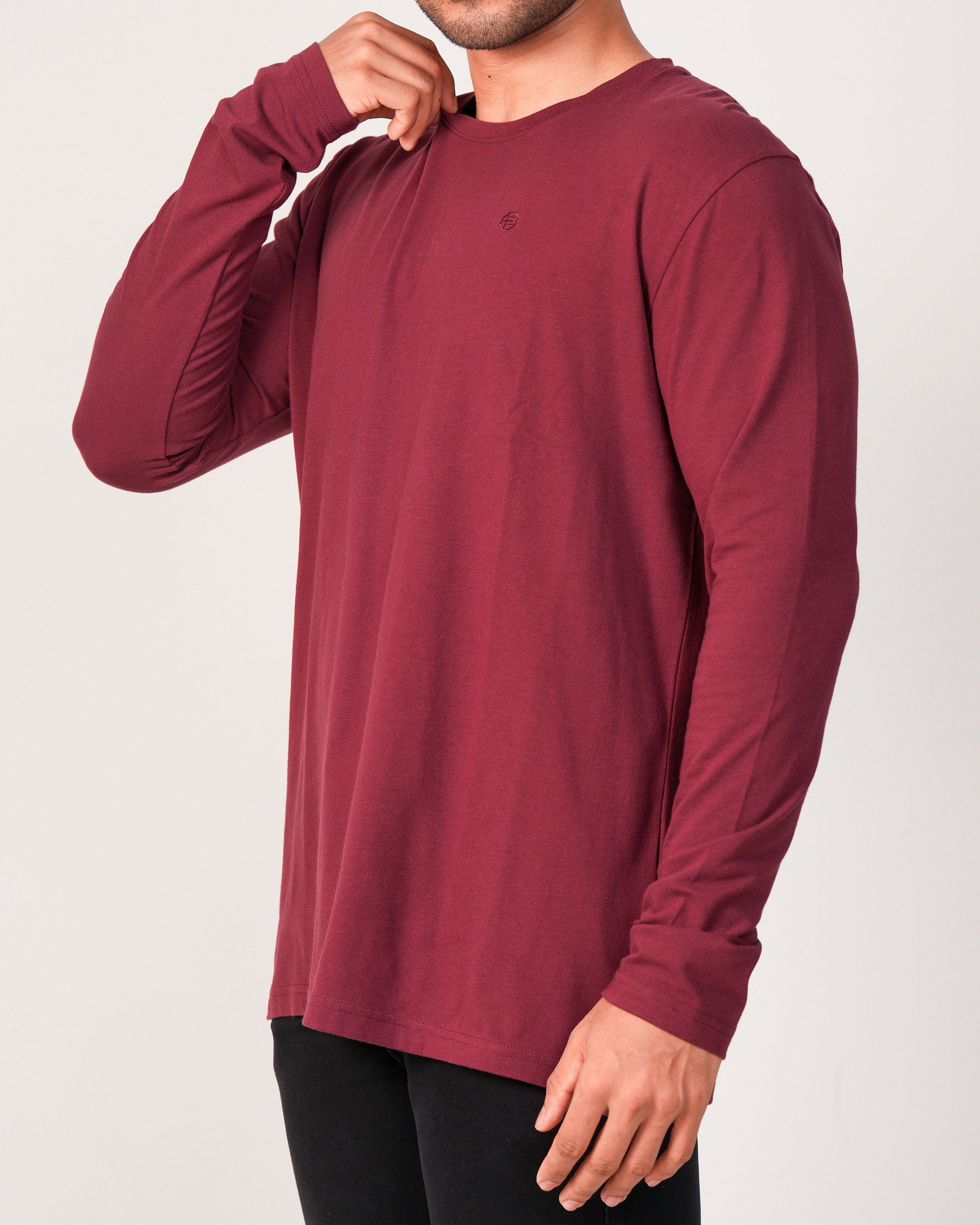 Emerald Crew Neck Plain Slim Fit-Ski Patrol
