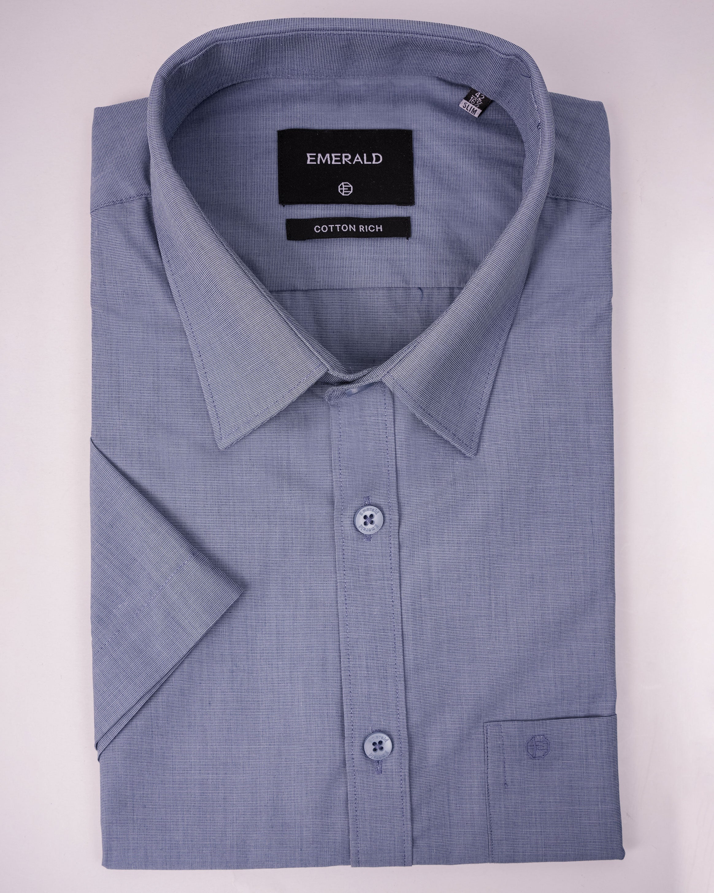 Emerald Formal Fil-A-Fil Slim Fit - Blue Depths