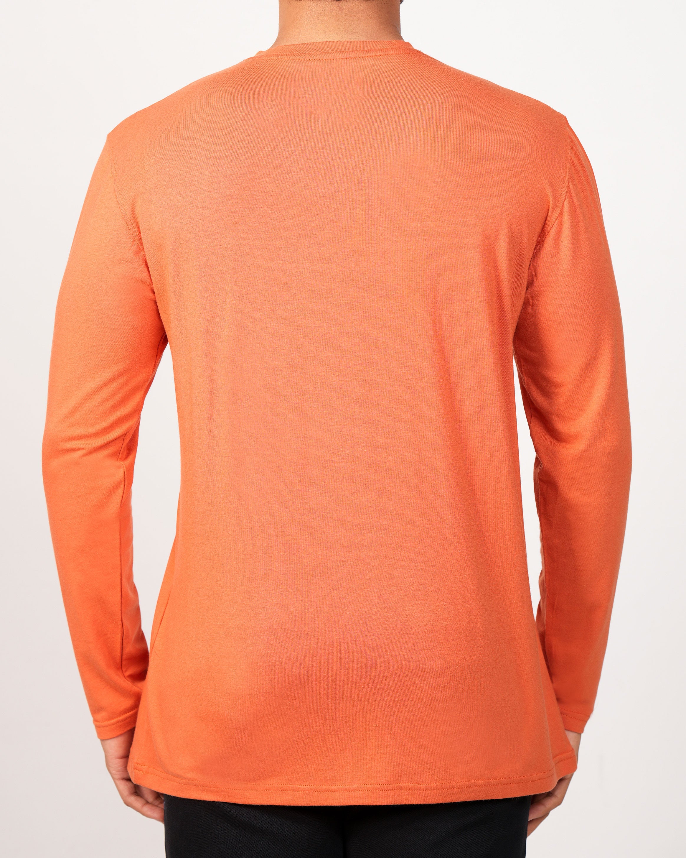 Emerald Henley Plain Slim Fit-Saffron