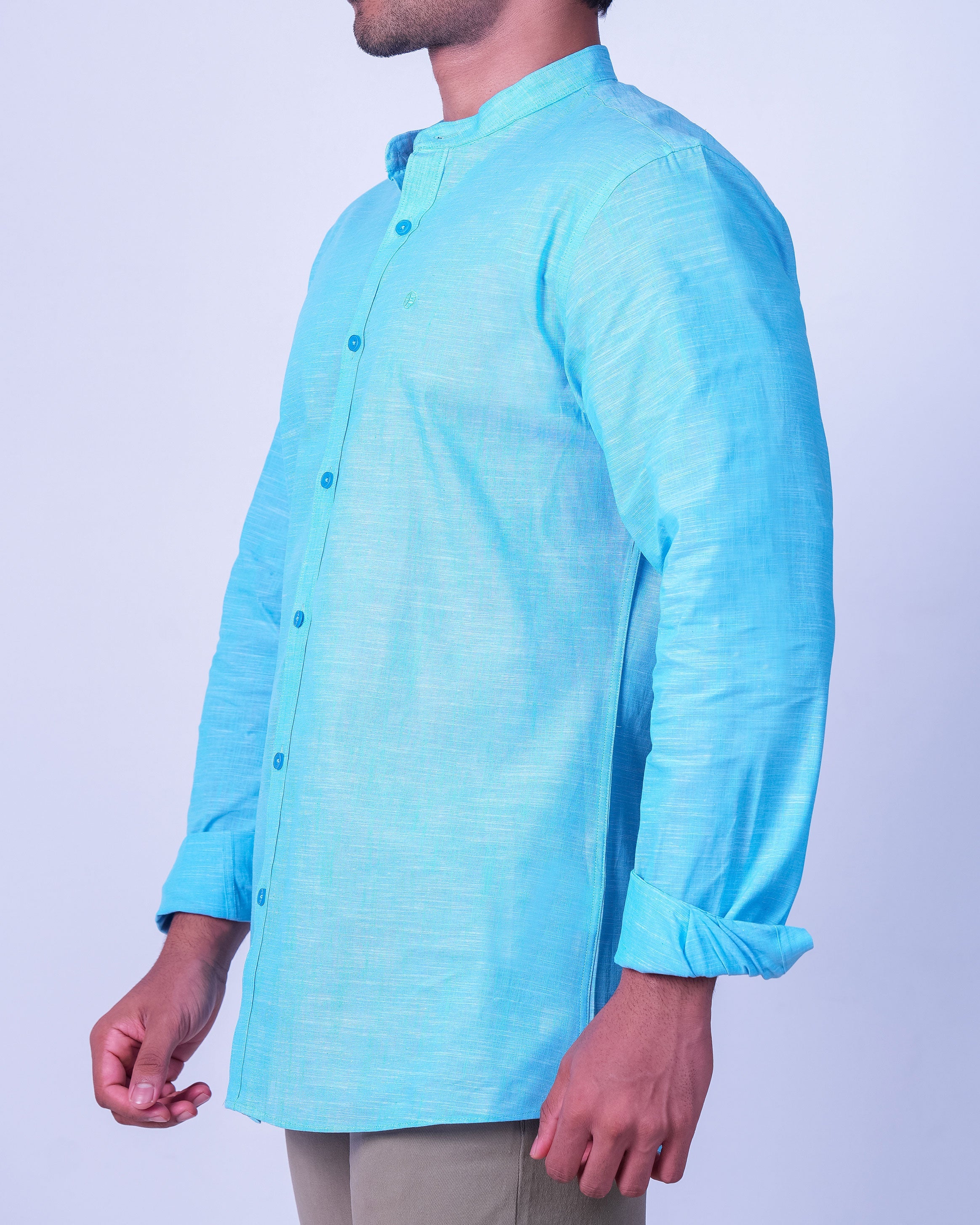 Emerald Casual Plain Slim Fit - Cashmere Blue