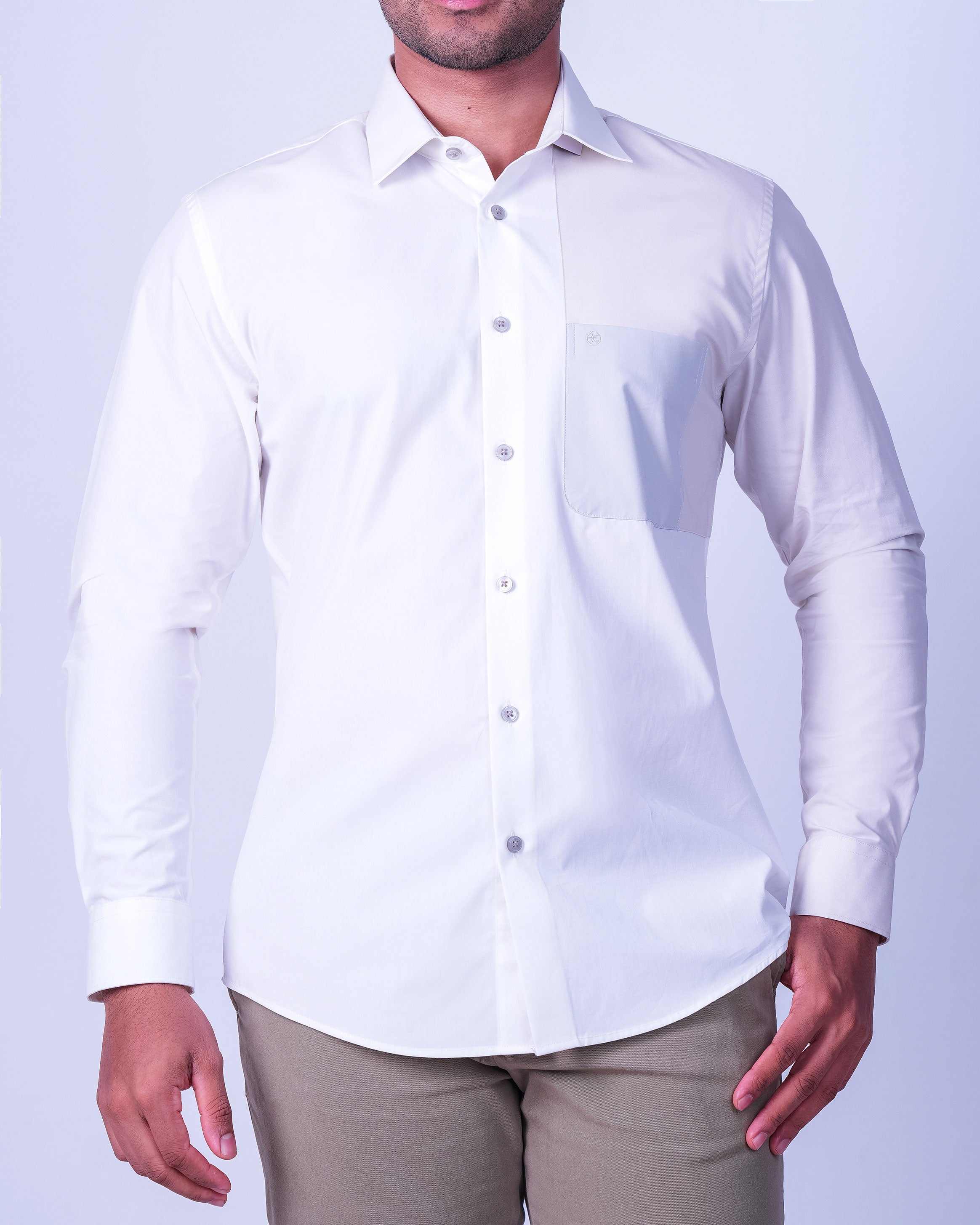 Emerald Casual Plain Regular Fit - Marshmallow