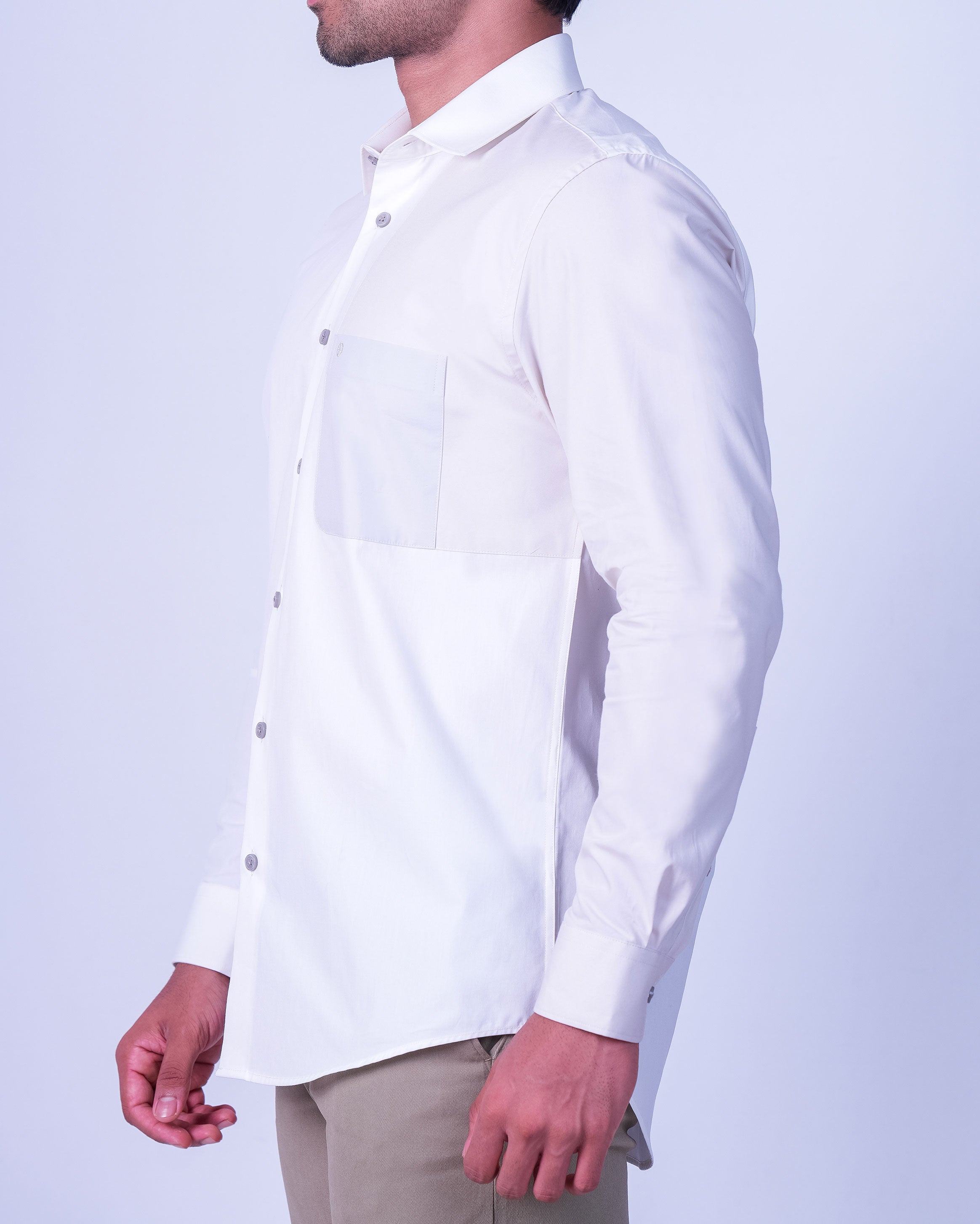 Emerald Casual Plain Regular Fit - Marshmallow