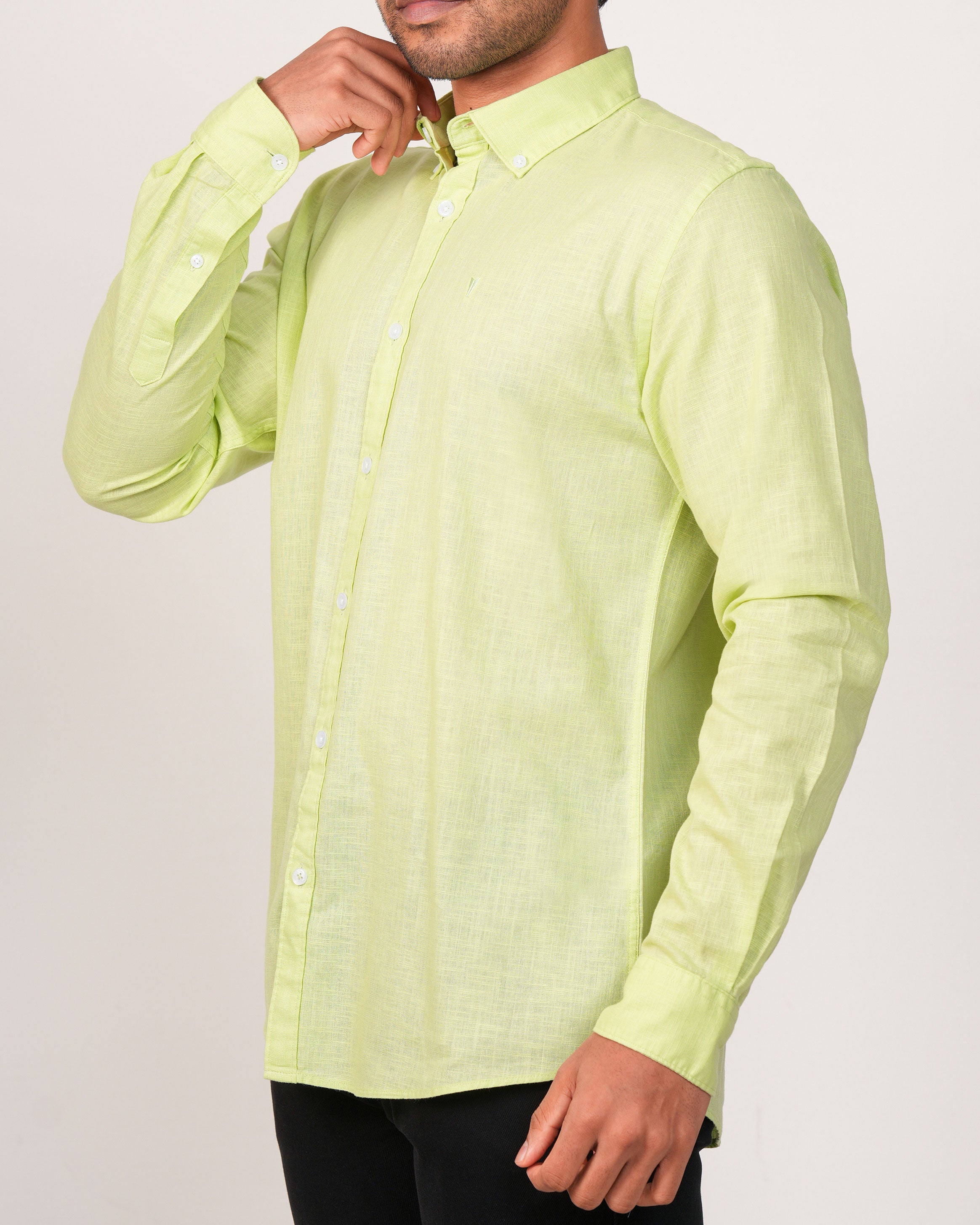 Emerald Active Plain Slim Fit-Shadow Lime