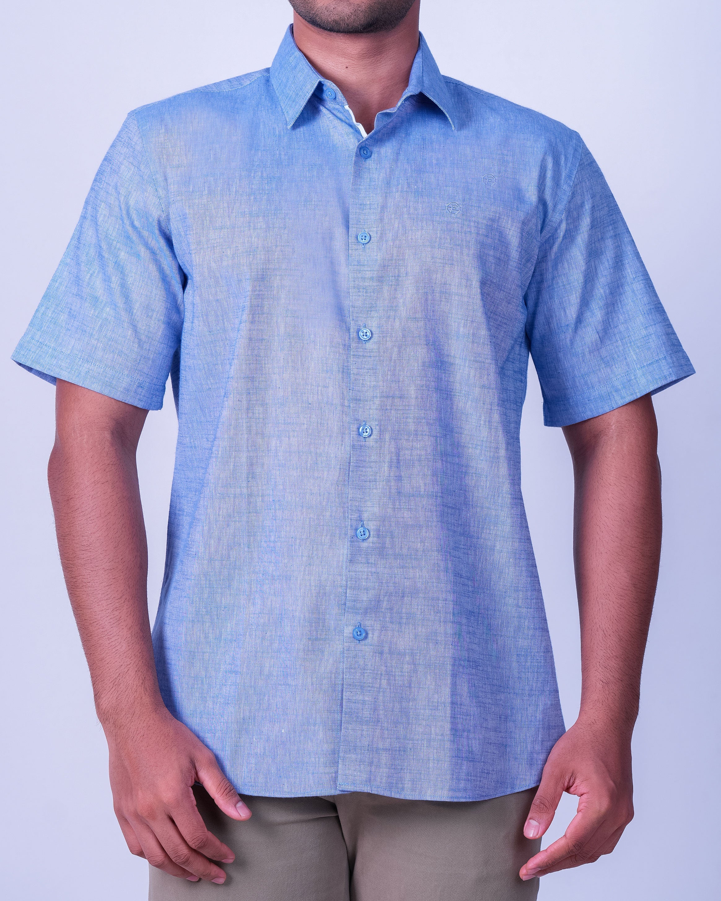 Emerald Casual Linen Looks Slim Fit - Powder