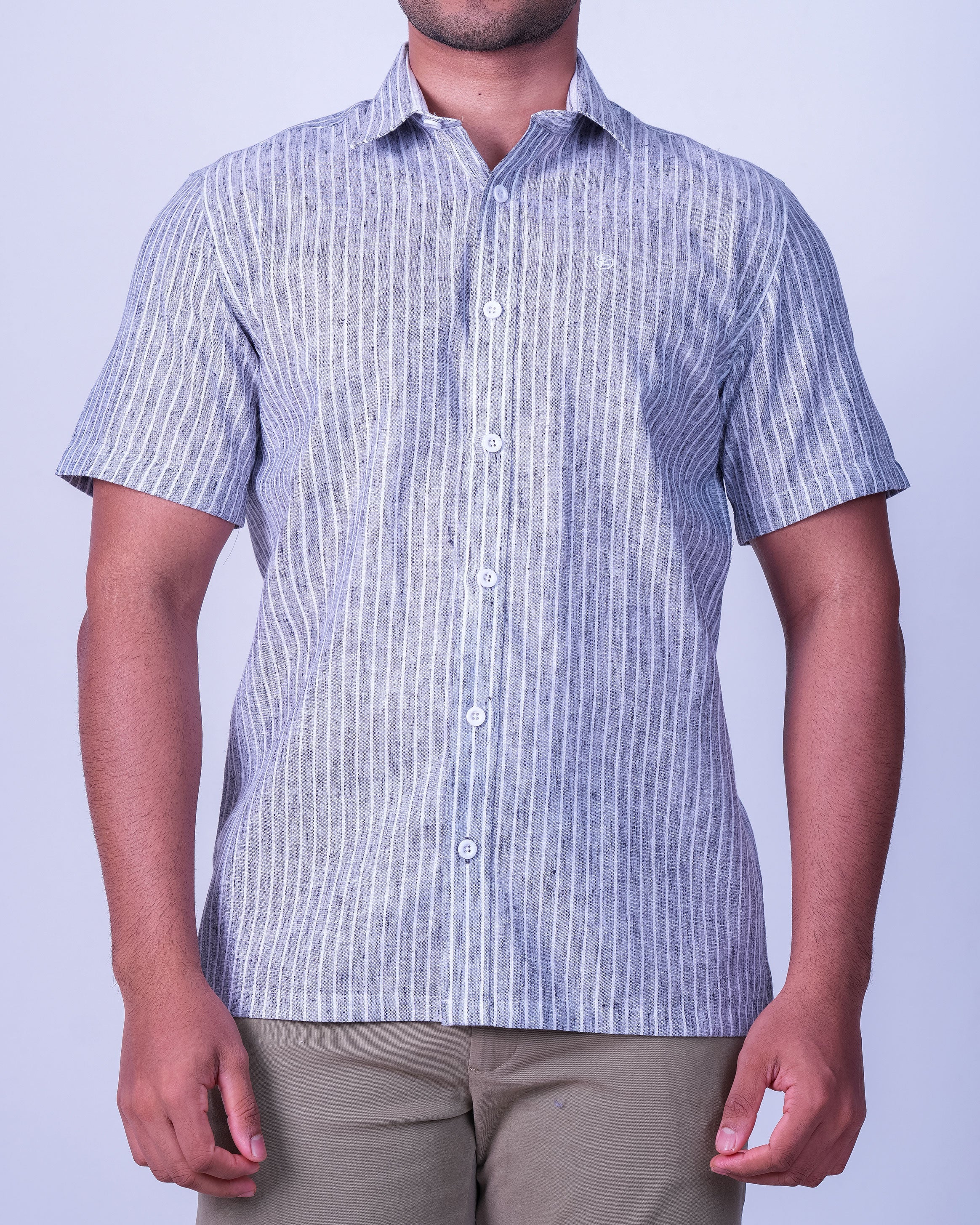 Emerald Casual Linen Looks Regular Fit - Castor Gray