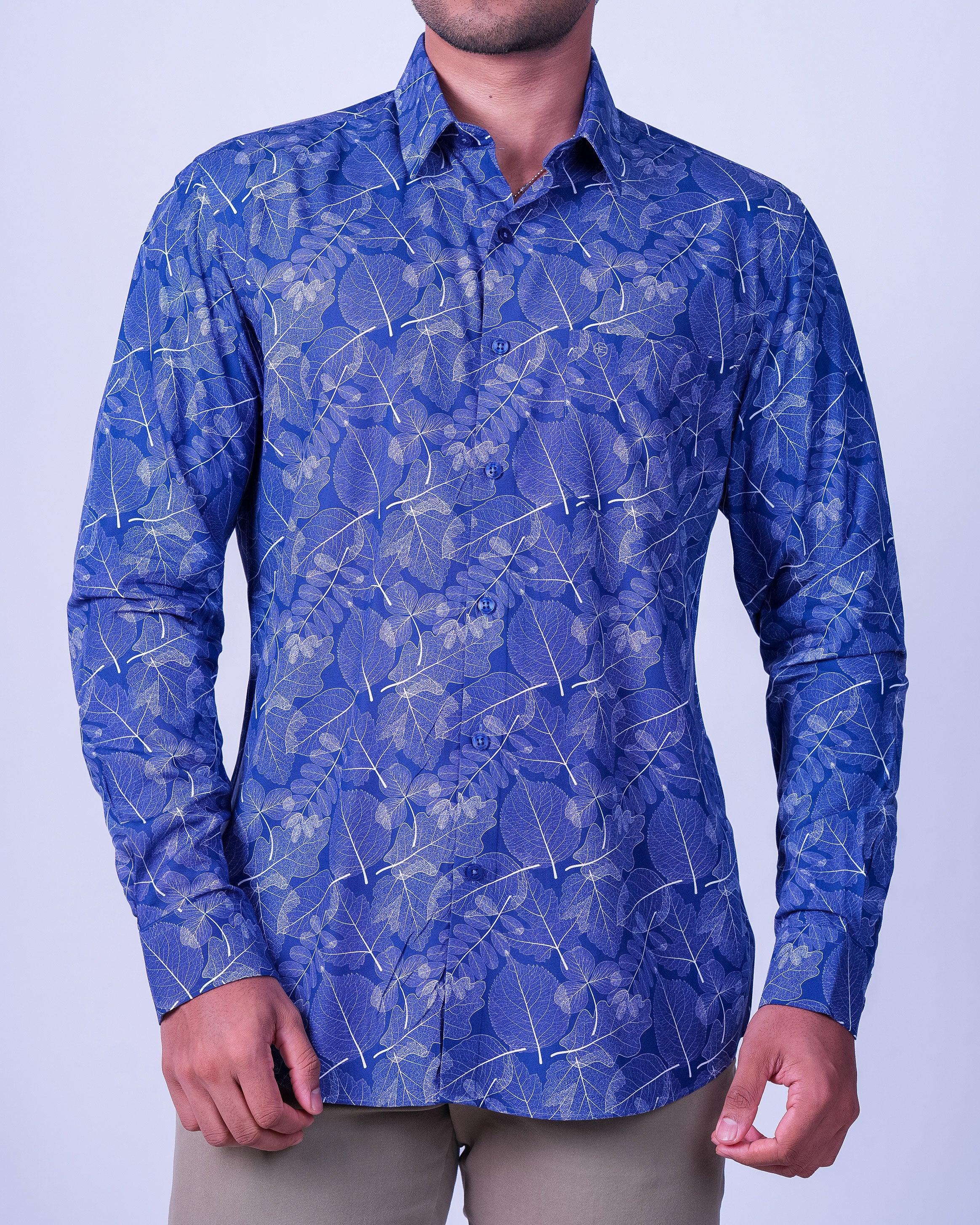 Emerald Evening Printed Slim Fit - Royal