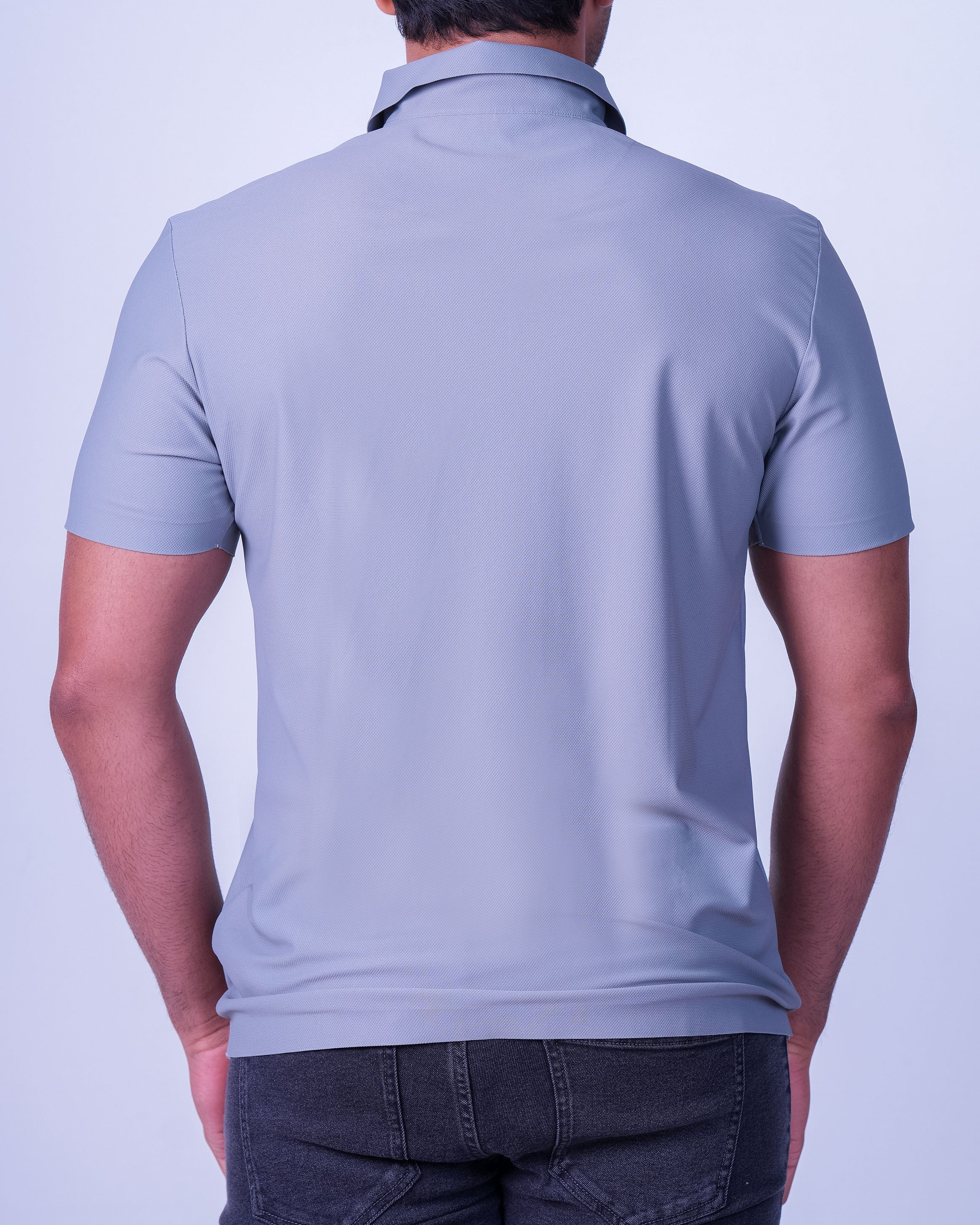 Emerald Polo Dobby Slim Fit - Charcoal
