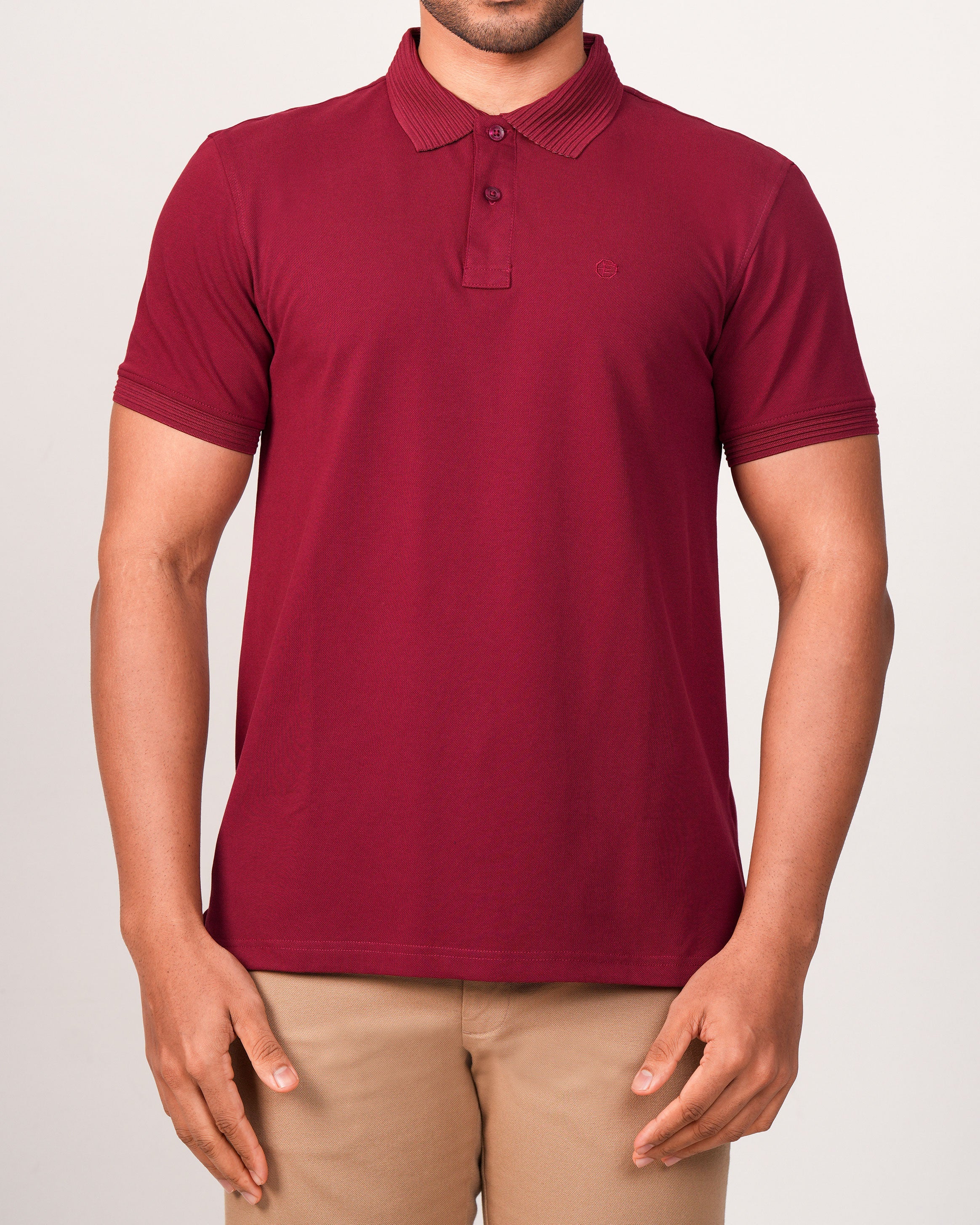 Emerald Polo Plain Slim Fit-Scarlet