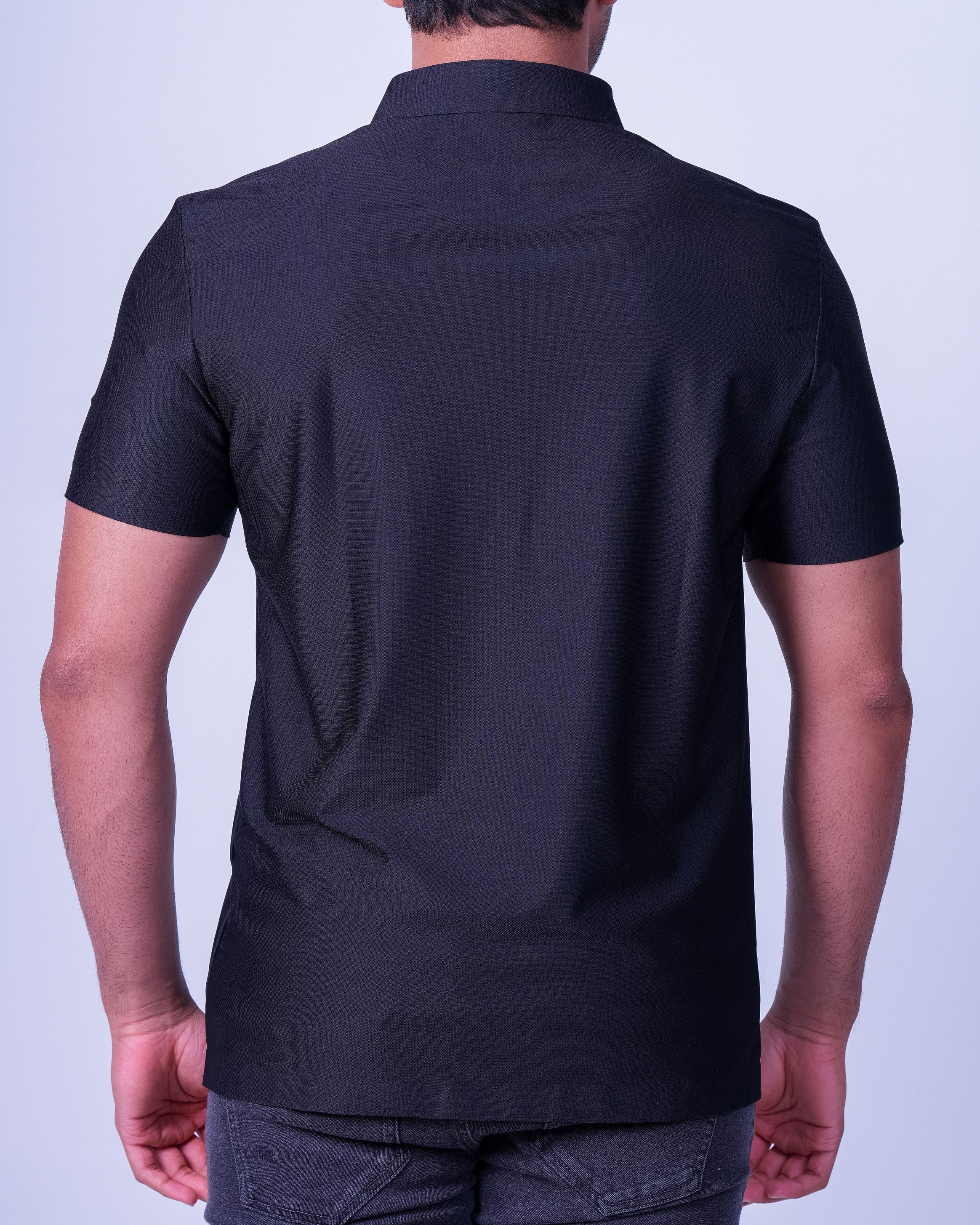 Emerald Polo Dobby Slim Fit - Black Inck