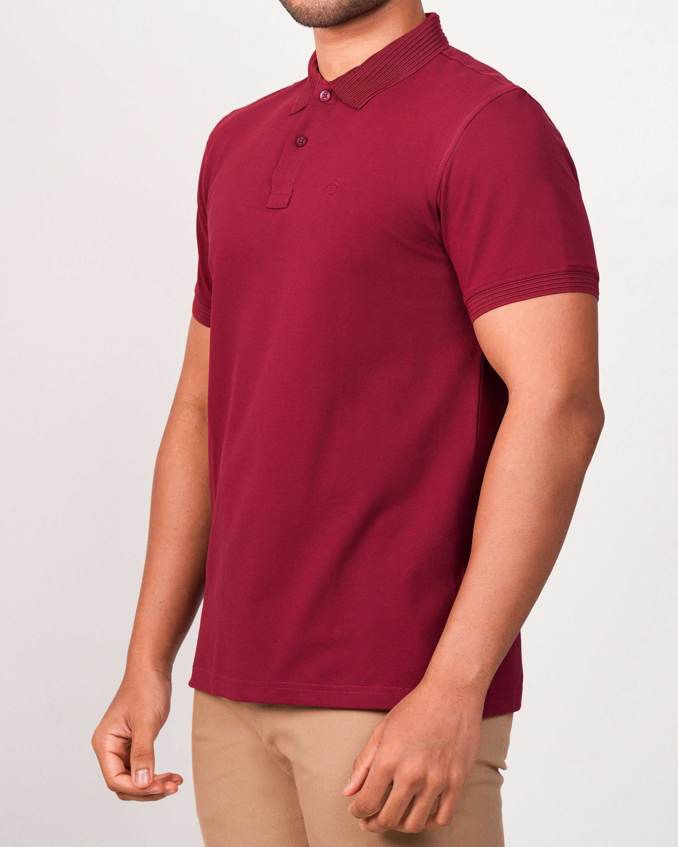 Emerald Polo Plain Slim Fit-Scarlet