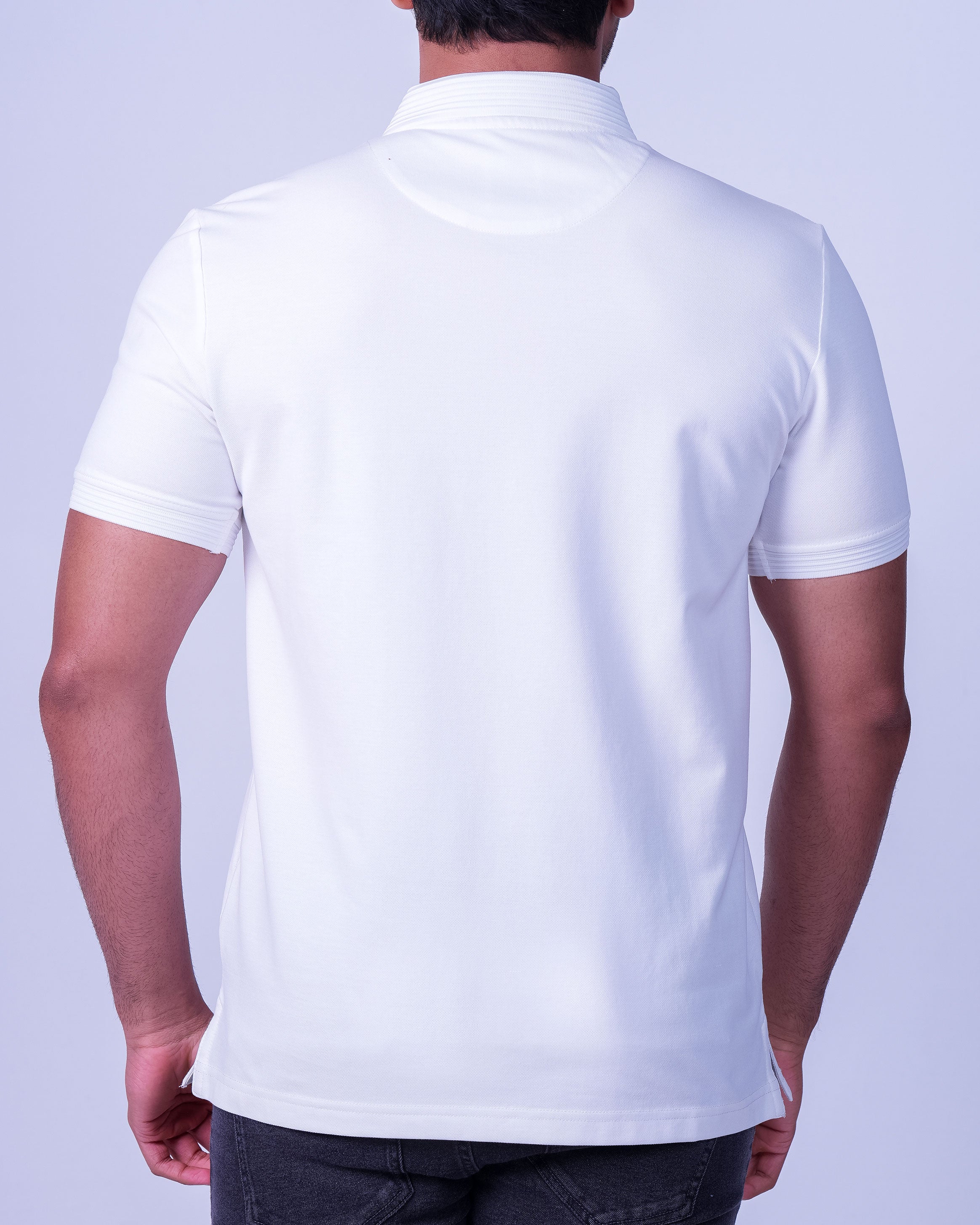 Emerald Polo Plain Slim Fit - White