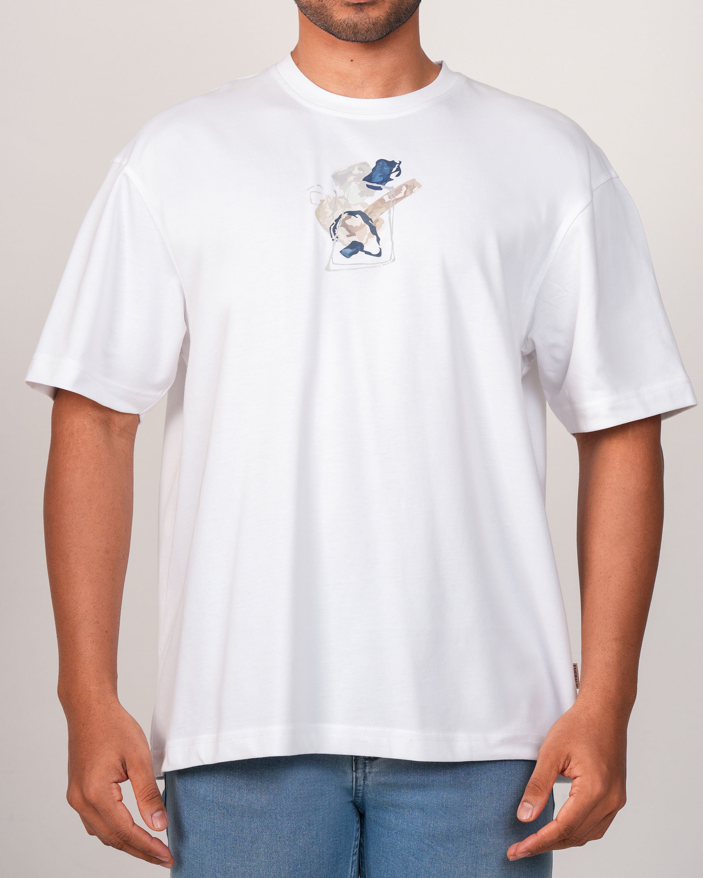 Emerald Oversized Crew Neck Tee-Snow White