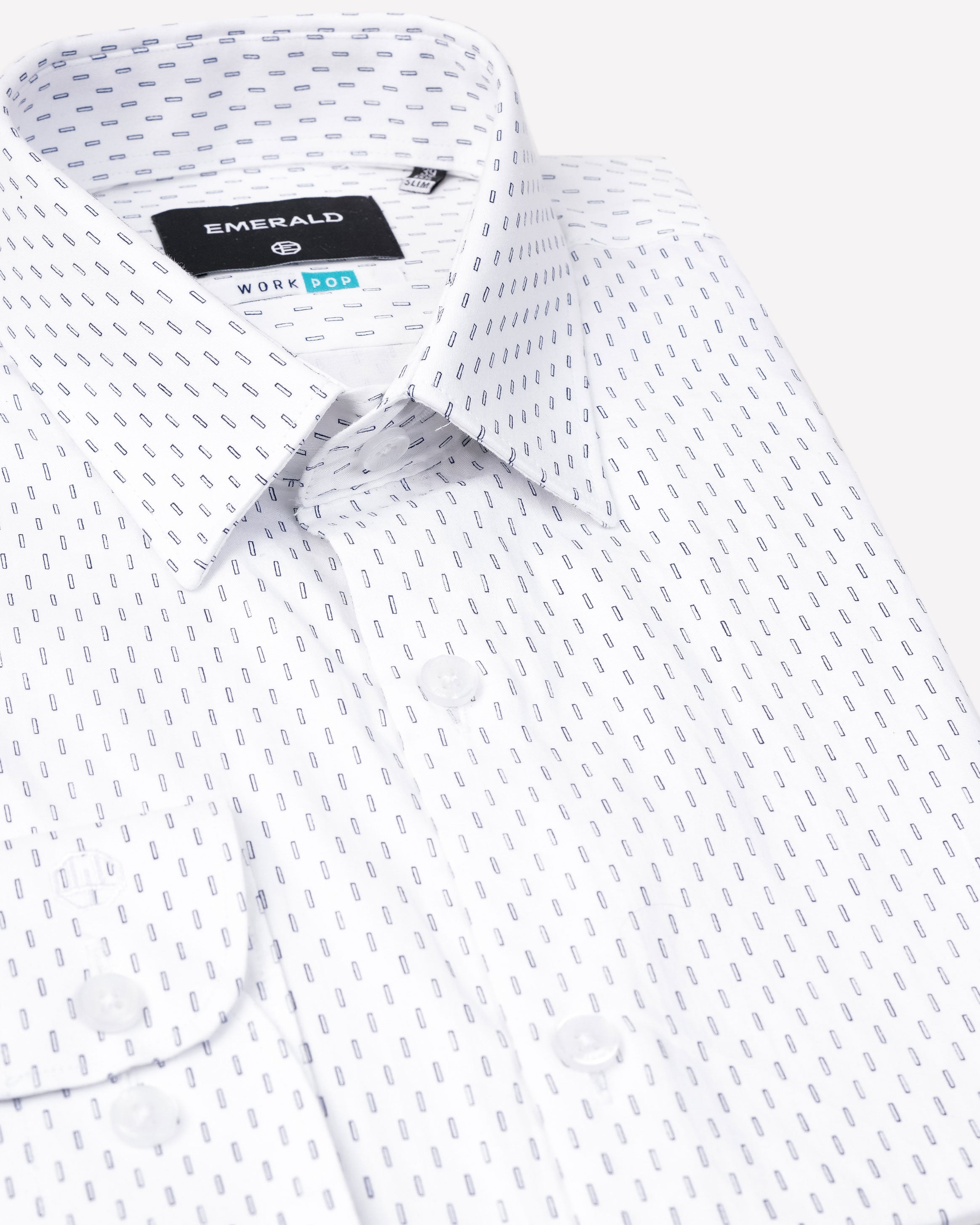 Emerald Formal Printed Slim Fit-Insignia Blue