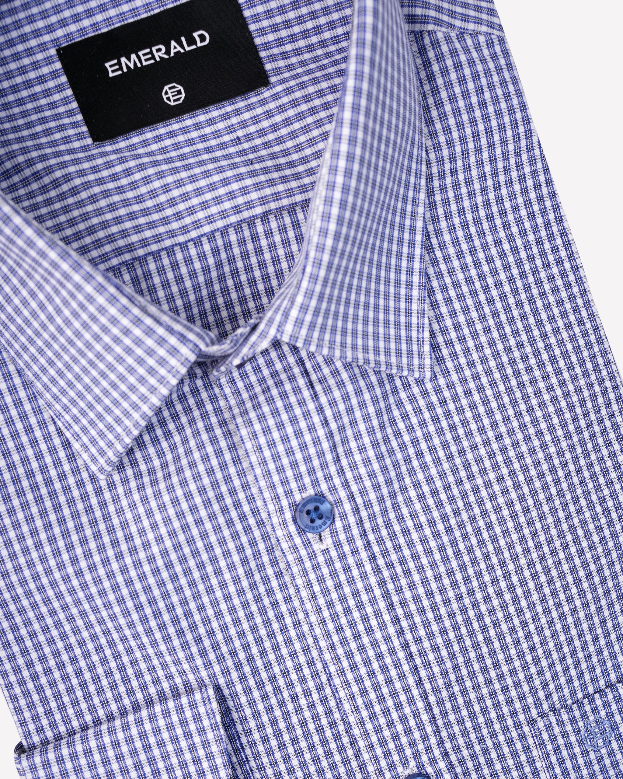 True Checks Tutorial Emerald Formal Checks Slim Fit-True Navy