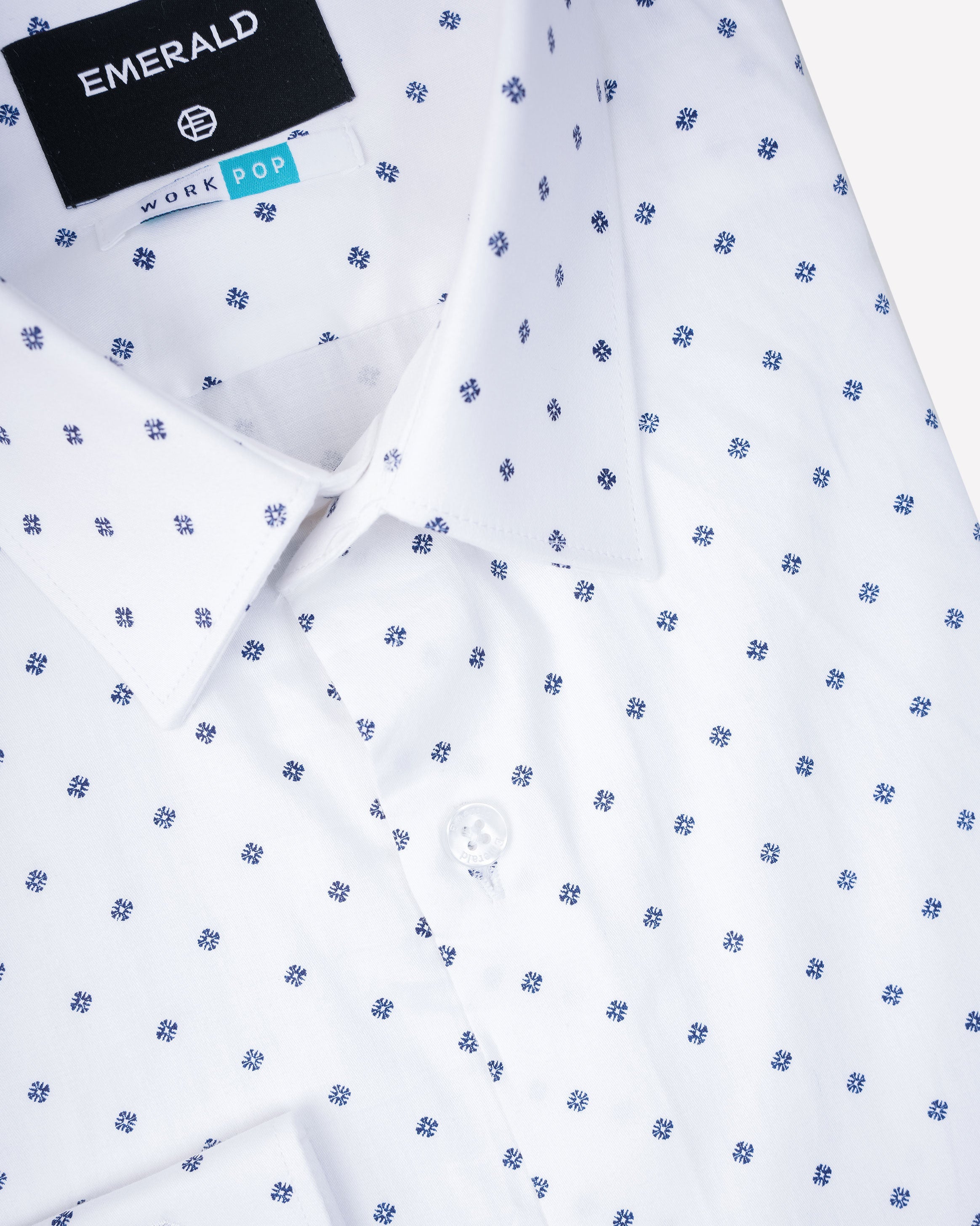 Emerald Formal Printed Slim Fit-Navy