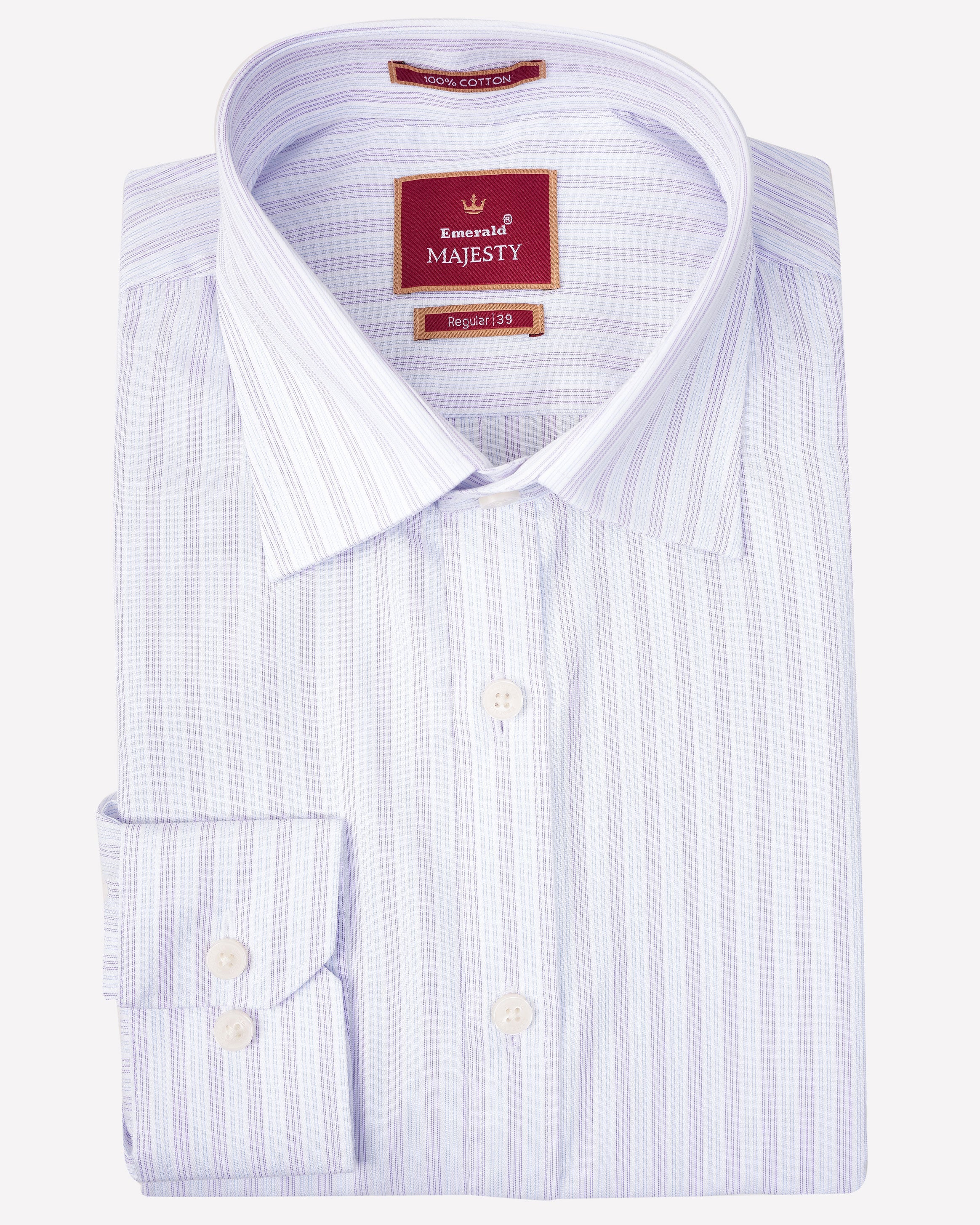 Emerald Majesty Stripe Regular Fit-Dusk Blue