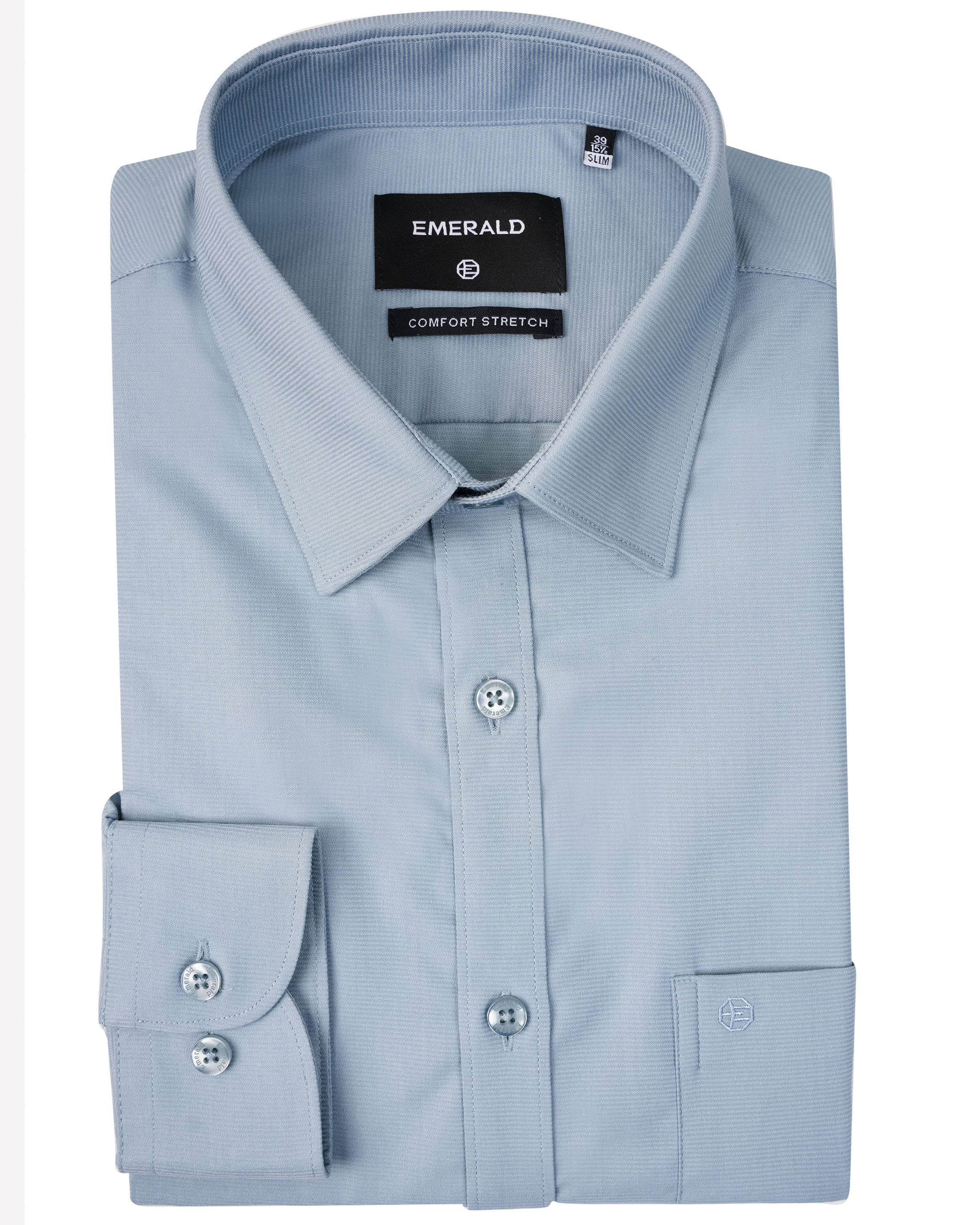 Emerald Formal Dobby Slim Fit-Ashley Blue