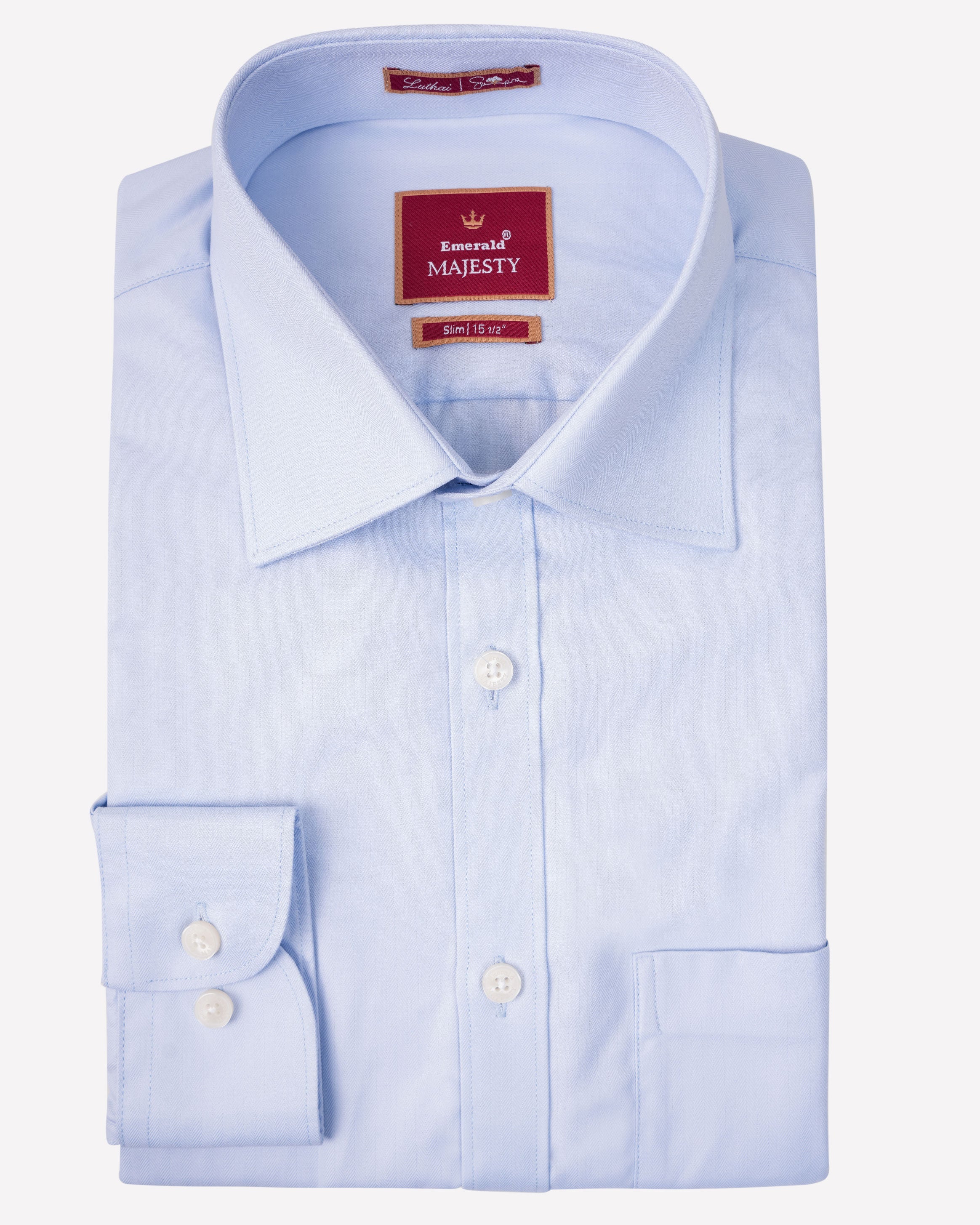 Emerald Majesty Dobby Slim Fit-Blue Bell
