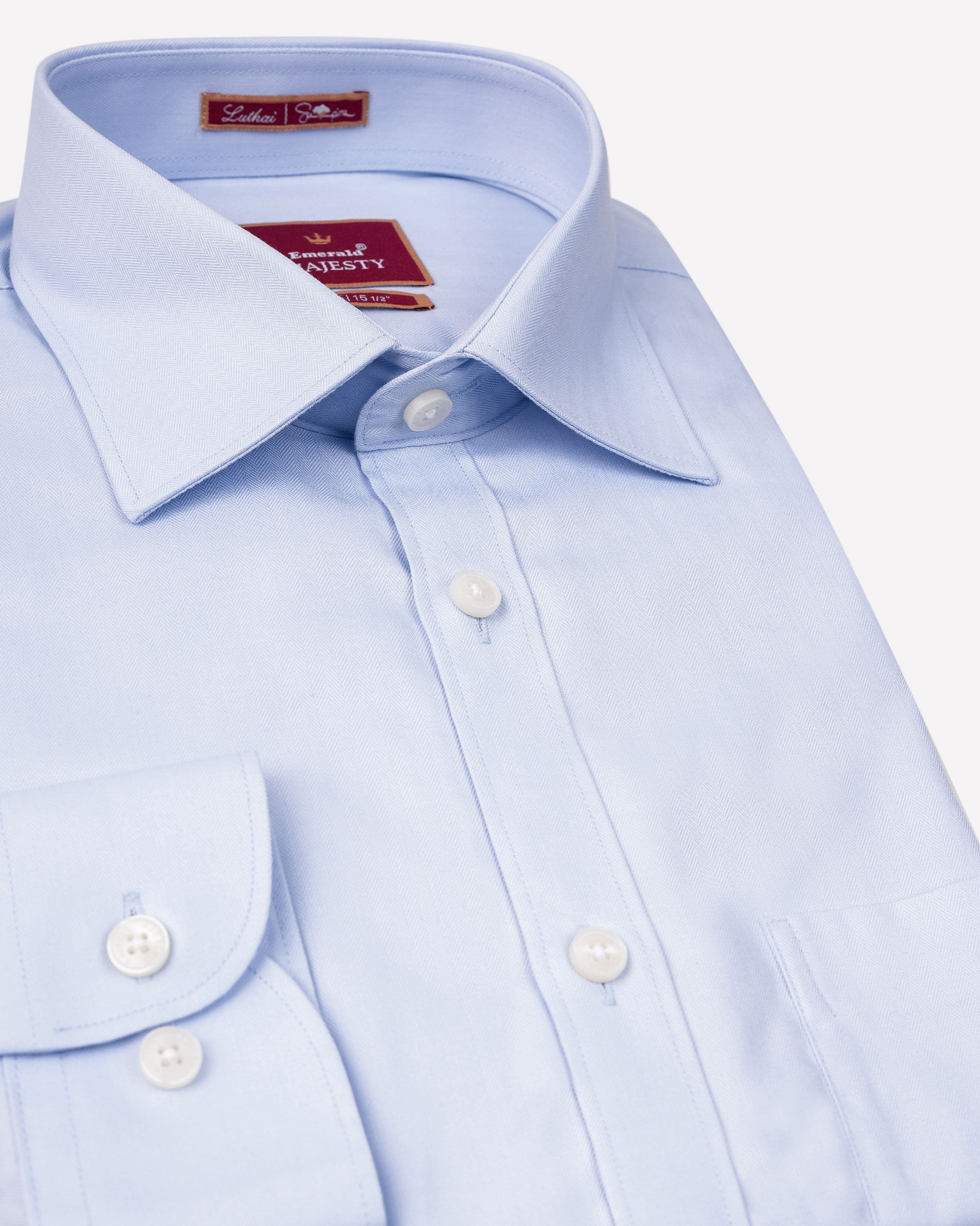 Emerald Majesty Dobby Slim Fit-Blue Bell