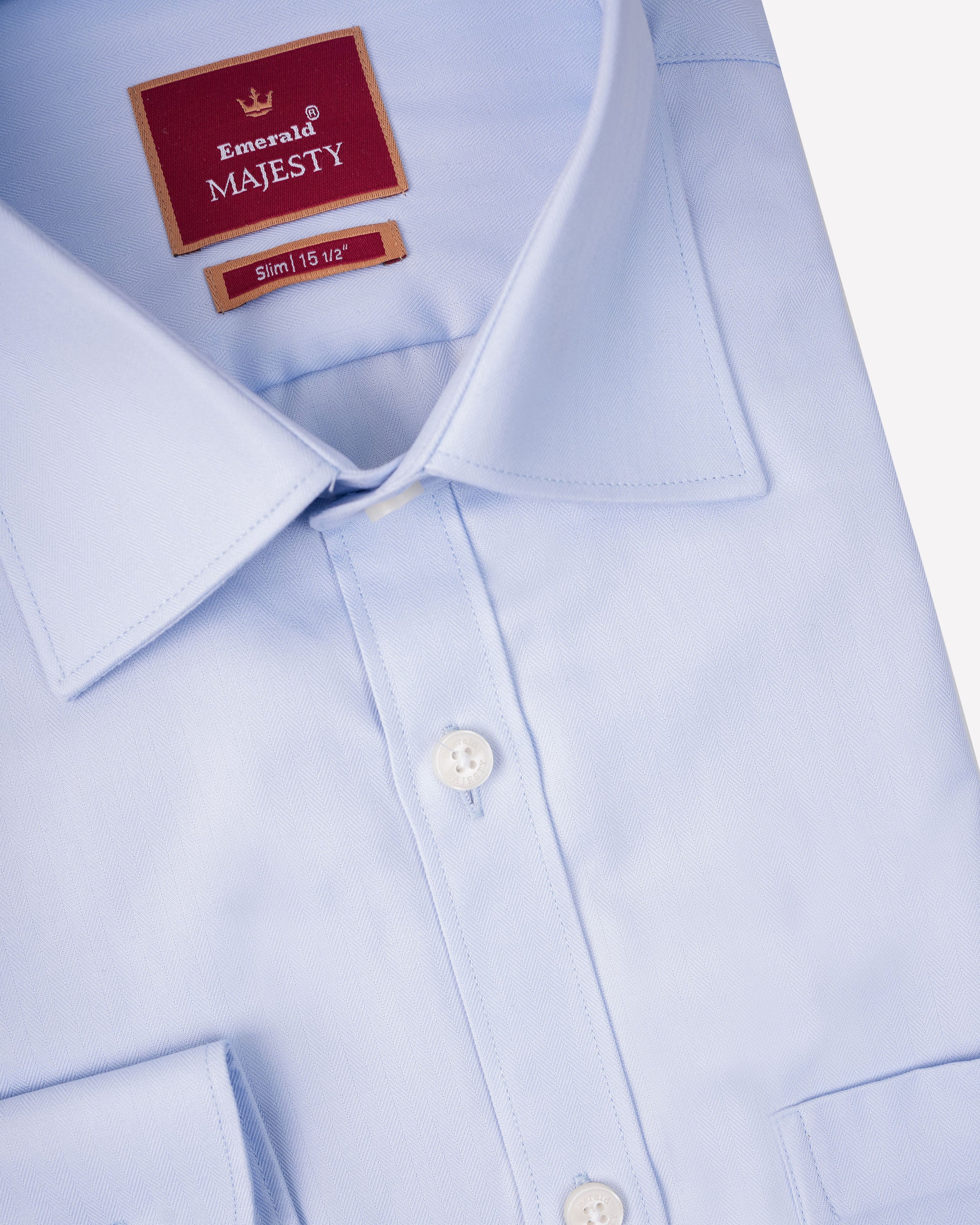 Emerald Majesty Dobby Slim Fit-Blue Bell