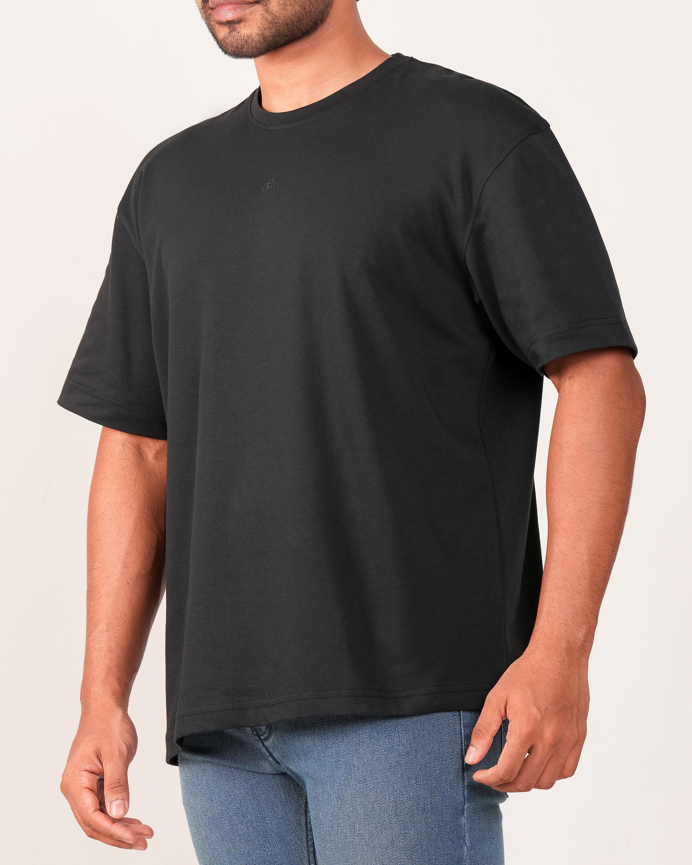 Emerald Oversized Crew Neck Tee-Raven