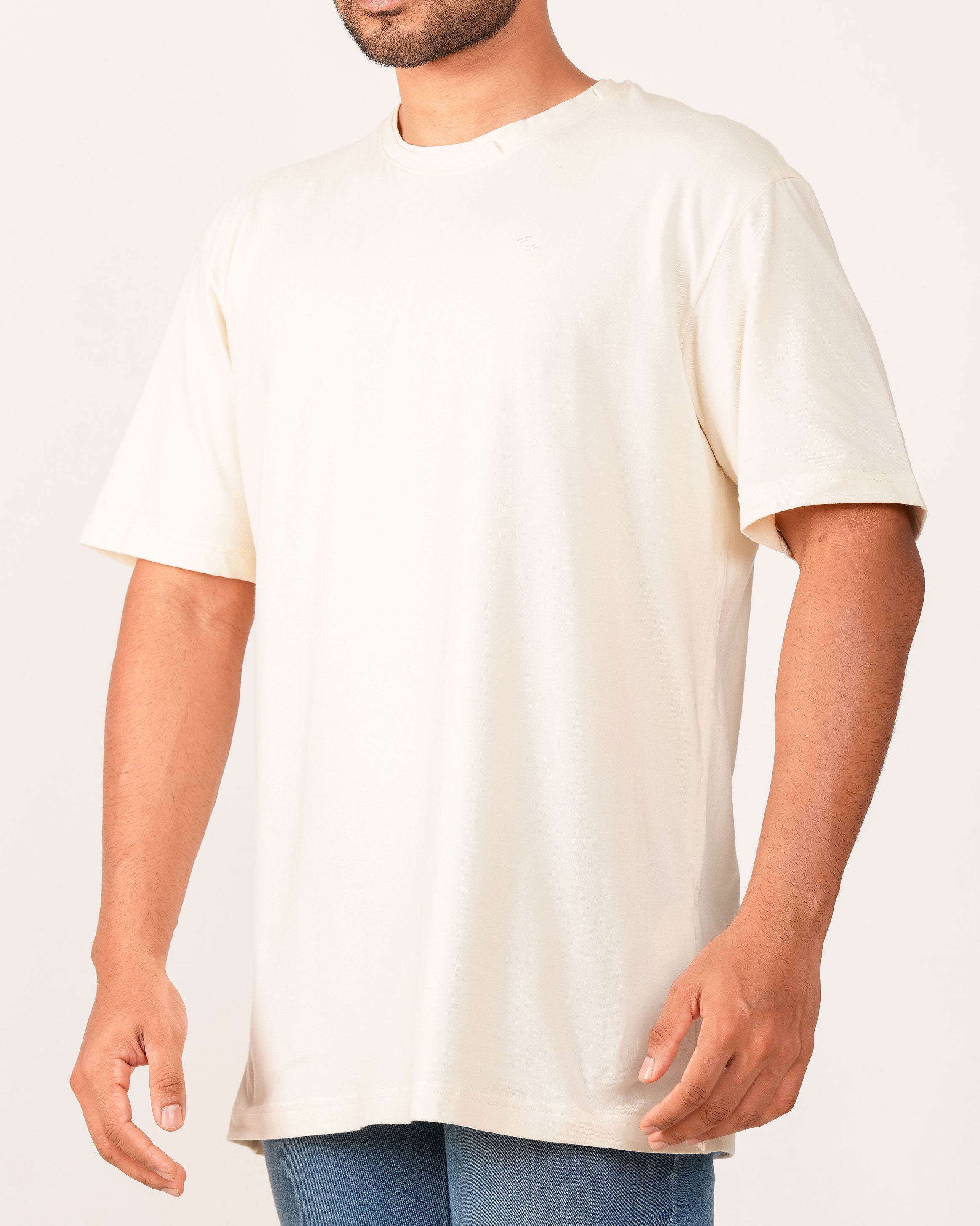 Emerald Oversized Crew Neck Tee - Lemon Chrome