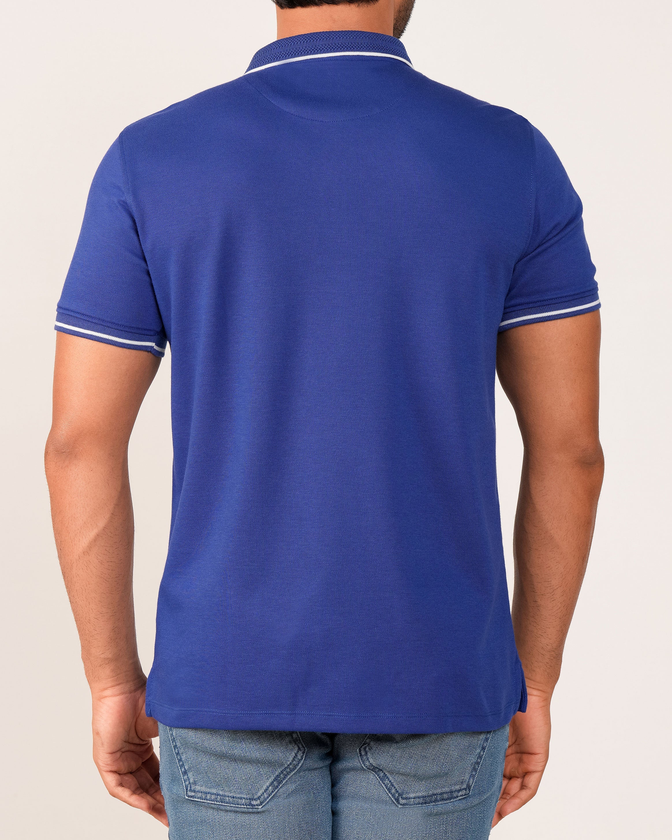 Emerald Polo Plain Slim Fit - Patriat Blue