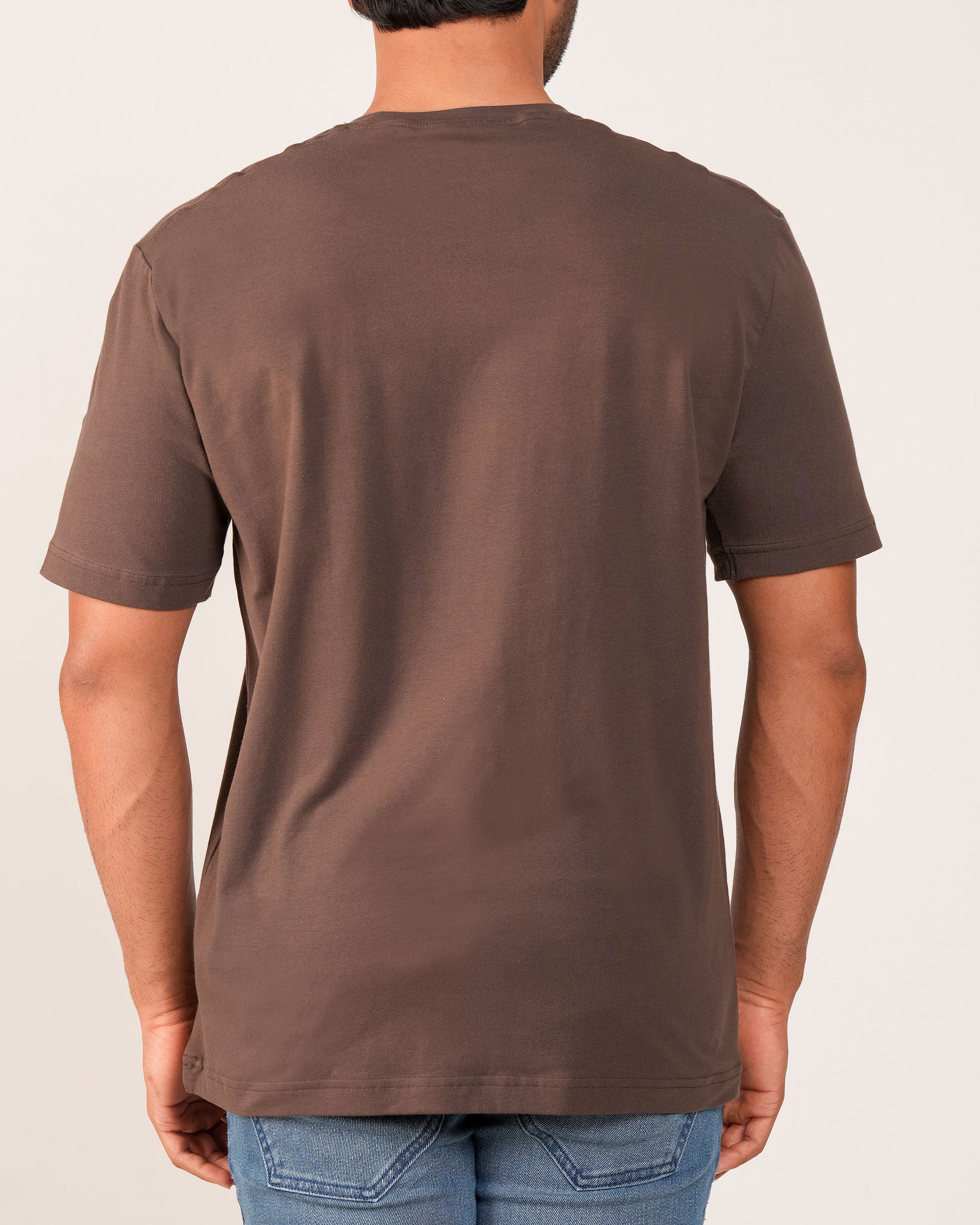 Emerald Crew Neck Tee - Chocolate
