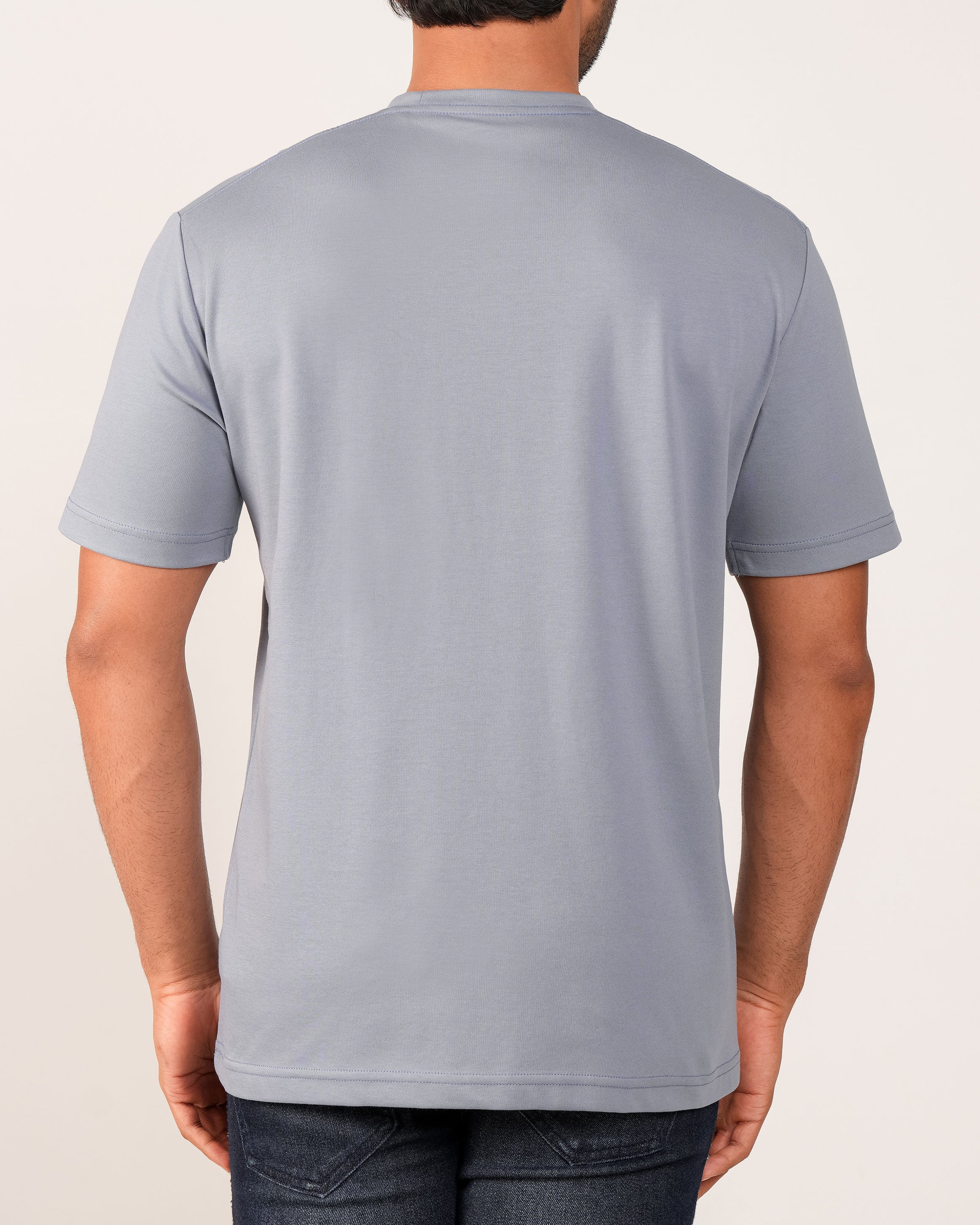 Emerald Crew Neck Tee - Dapple Grey