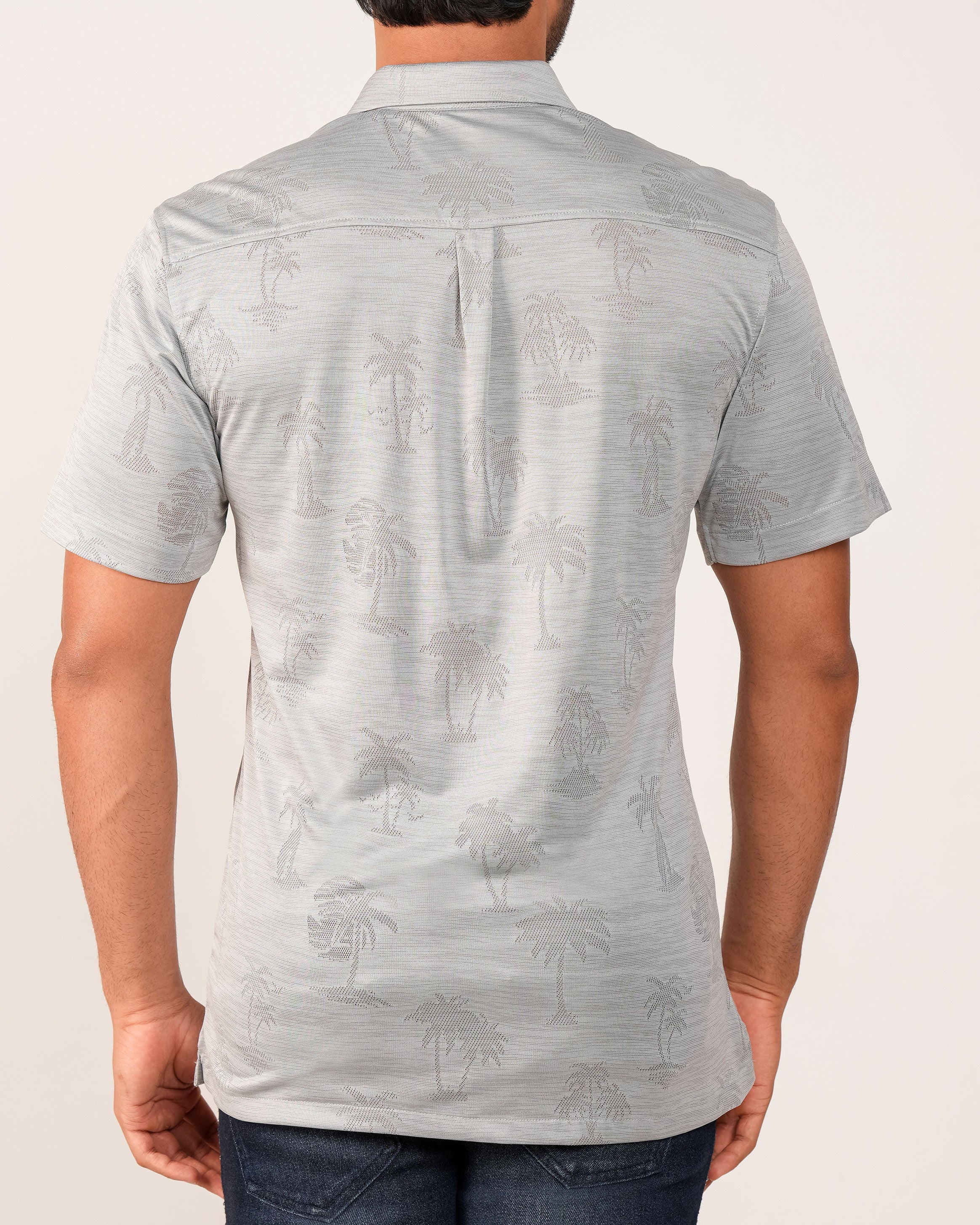 Emerald Causal Regular Fit Knit Shirt - Grey