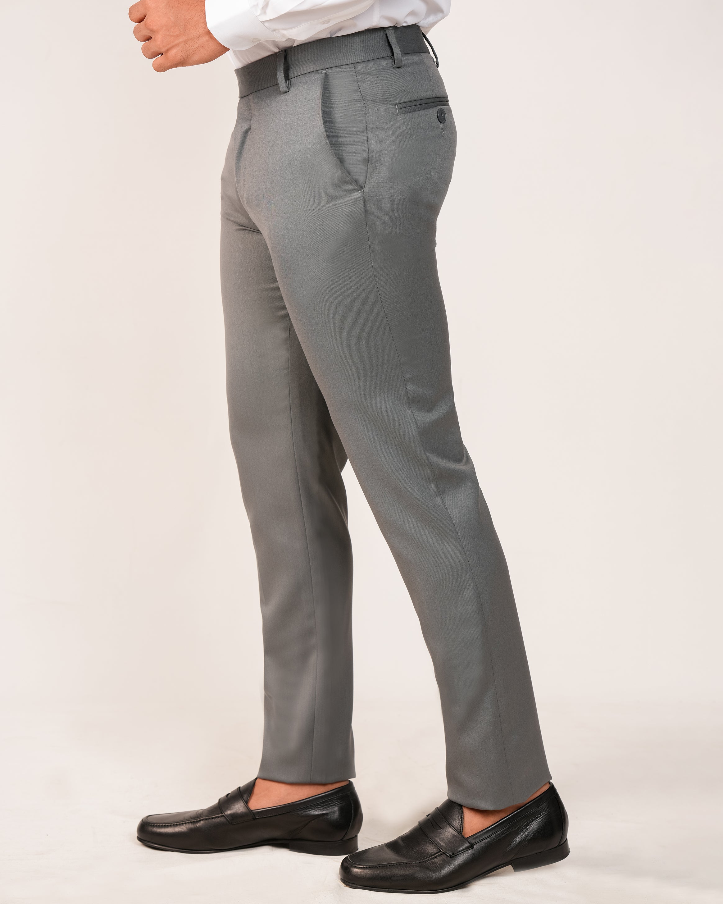 Emerald Formal Trouser Plain Ultra Slim Fit-Cloud Burst
