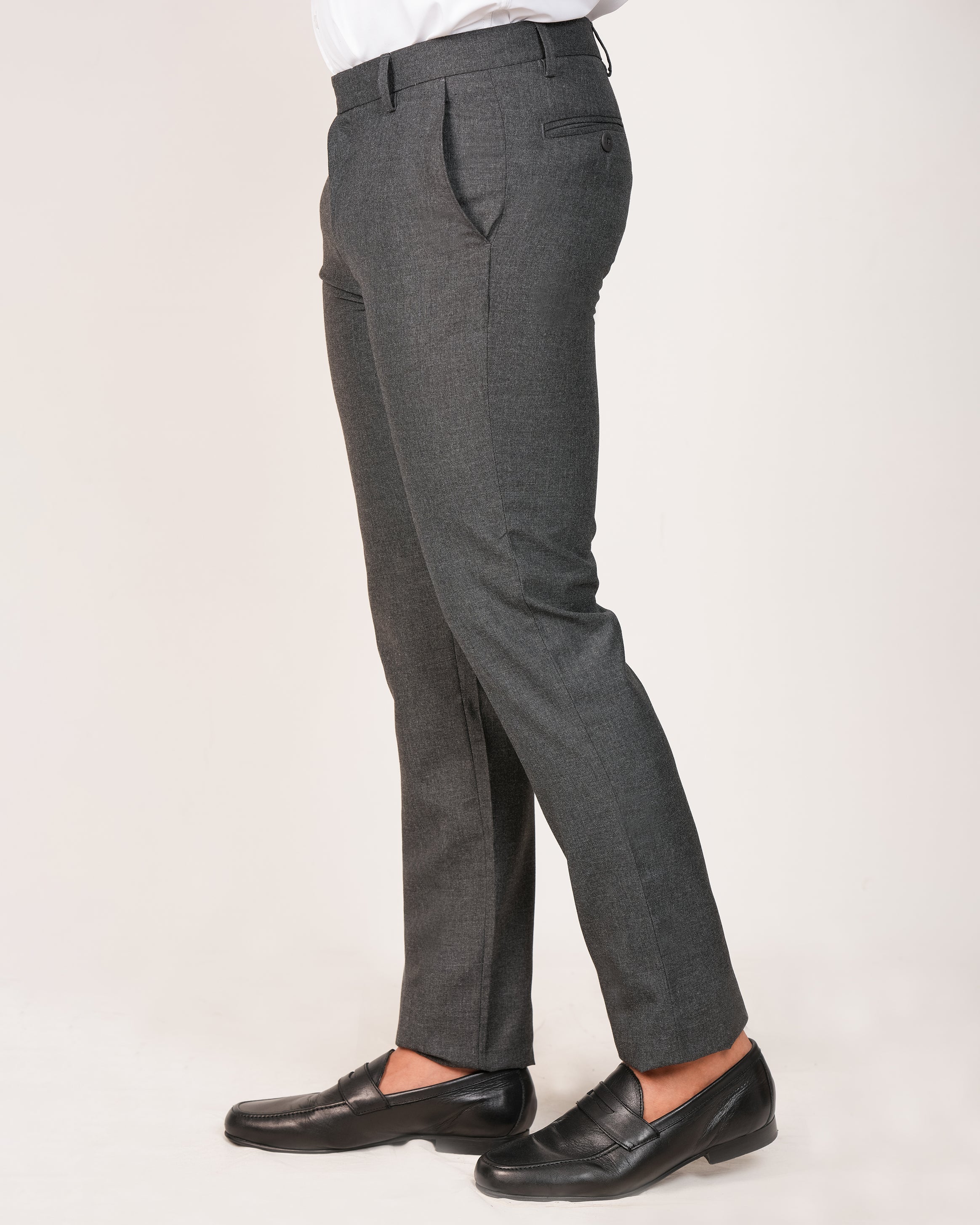 Mansak Formal Trouser Plain Extra Slim Fit-Cloud Burst