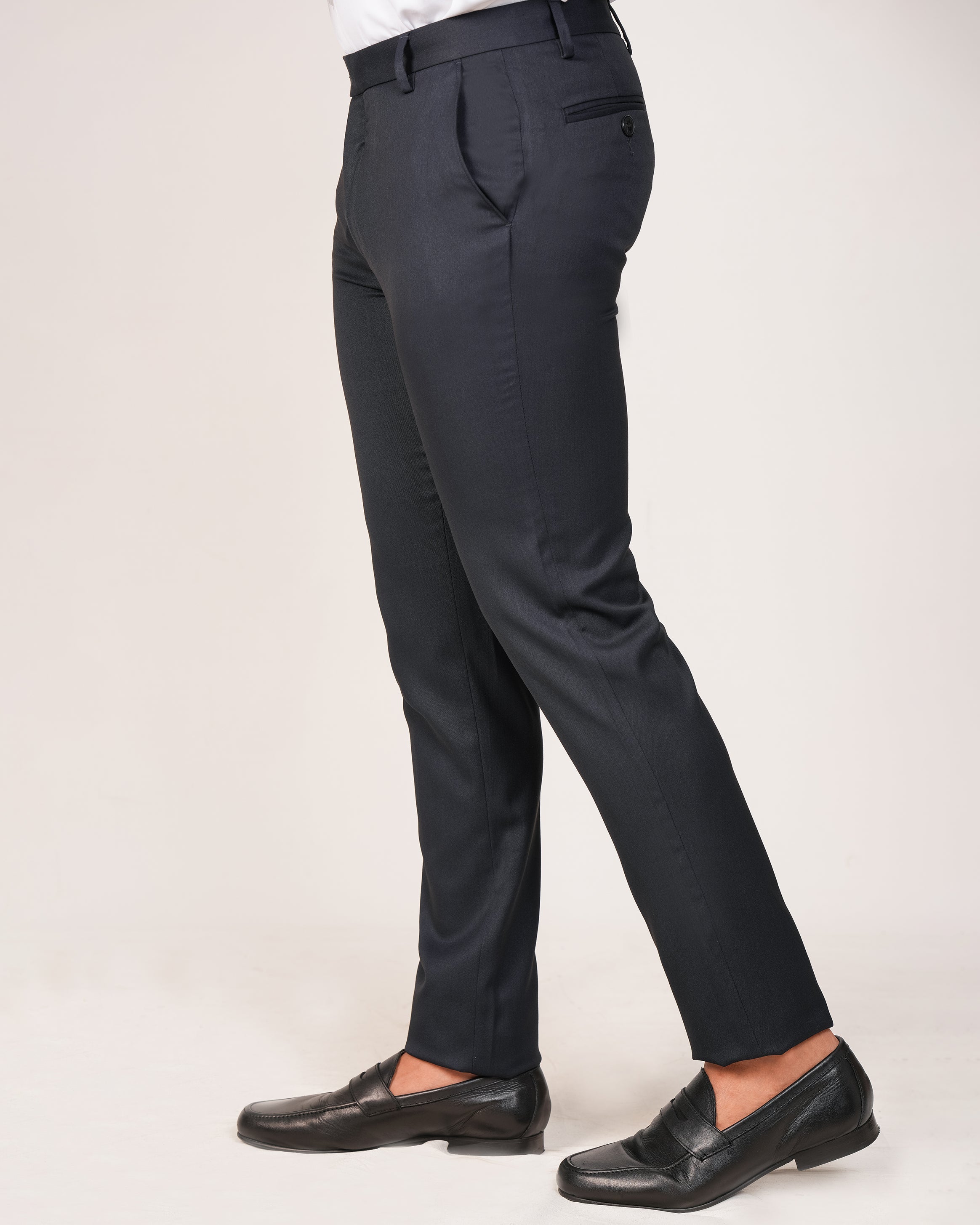 Emerald Formal Trouser Plain Ultra Slim Fit-Dark Denim
