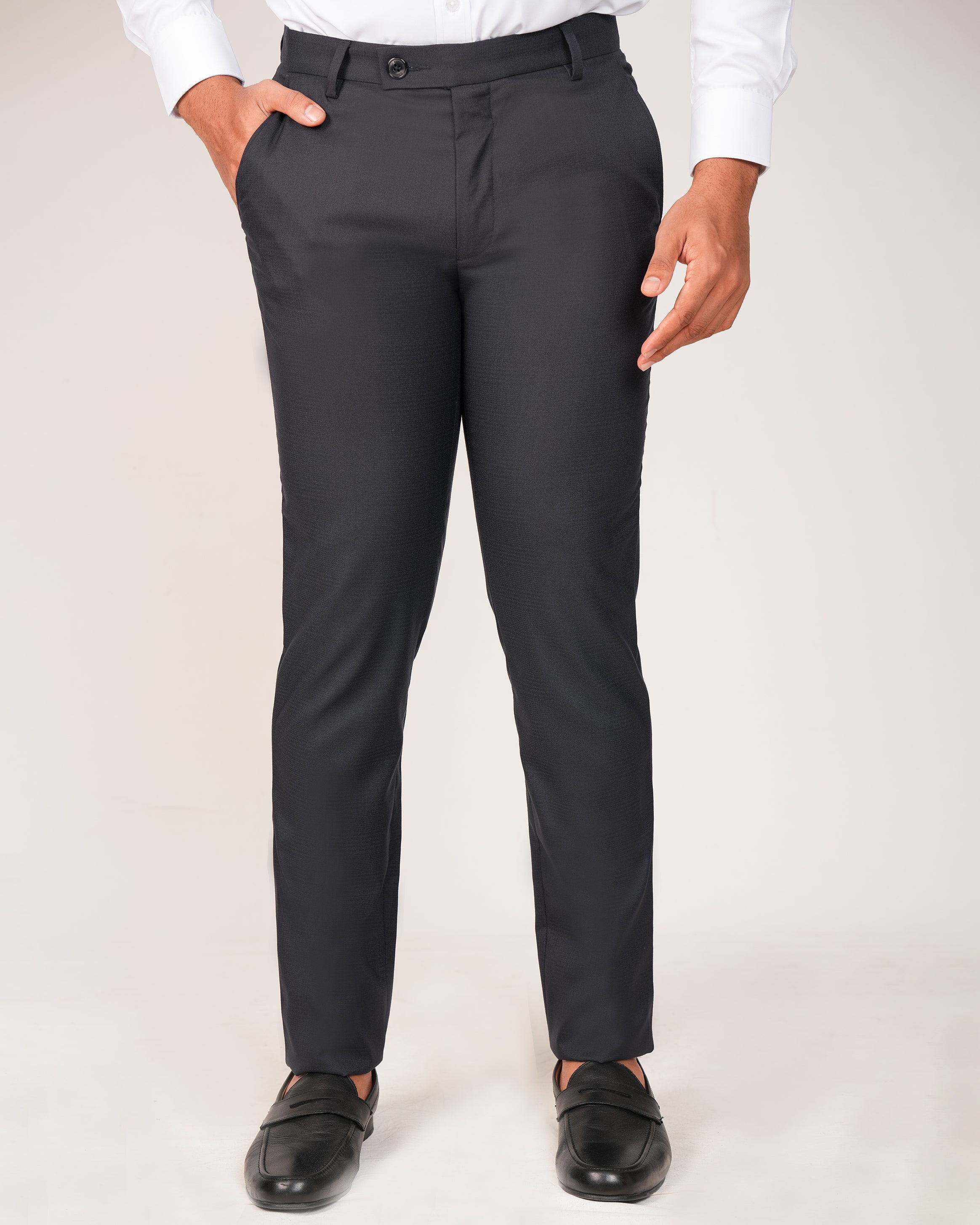 Emerald Formal Trouser Plain Ultra Slim Fit-Estate Blue