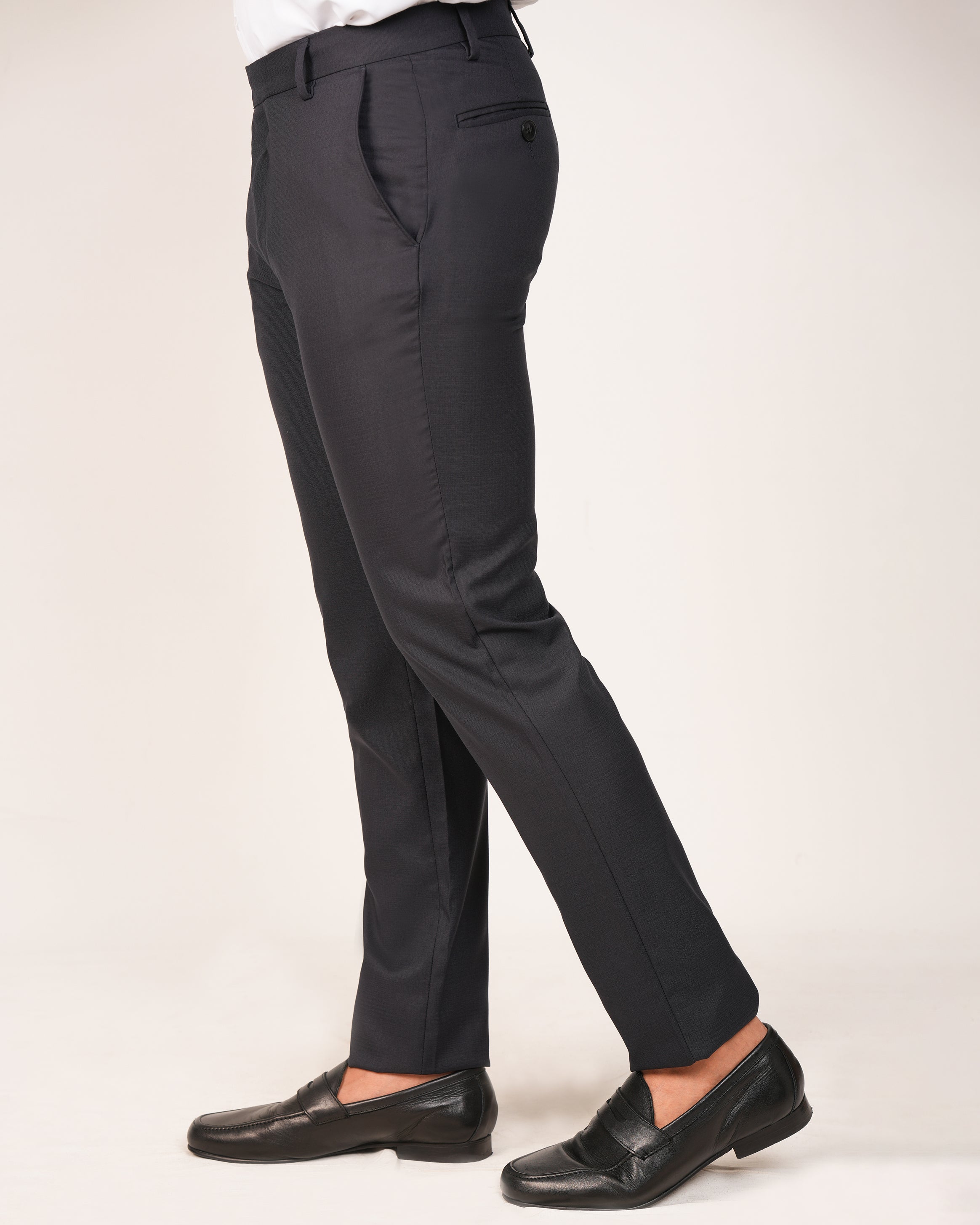 Emerald Formal Trouser Plain Ultra Slim Fit-Estate Blue