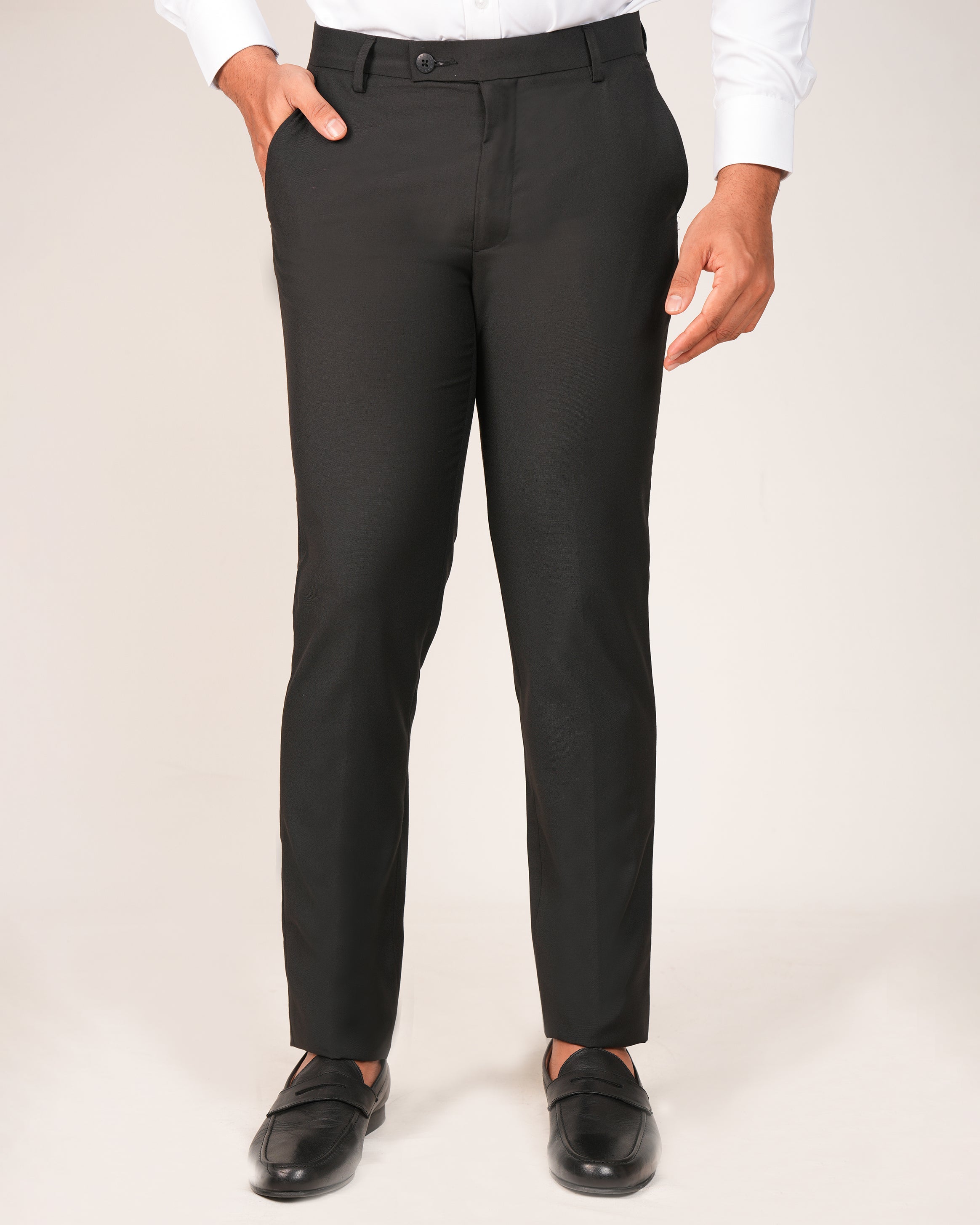 Mansak Formal Trouser Plain Extra Slim Fit-Black