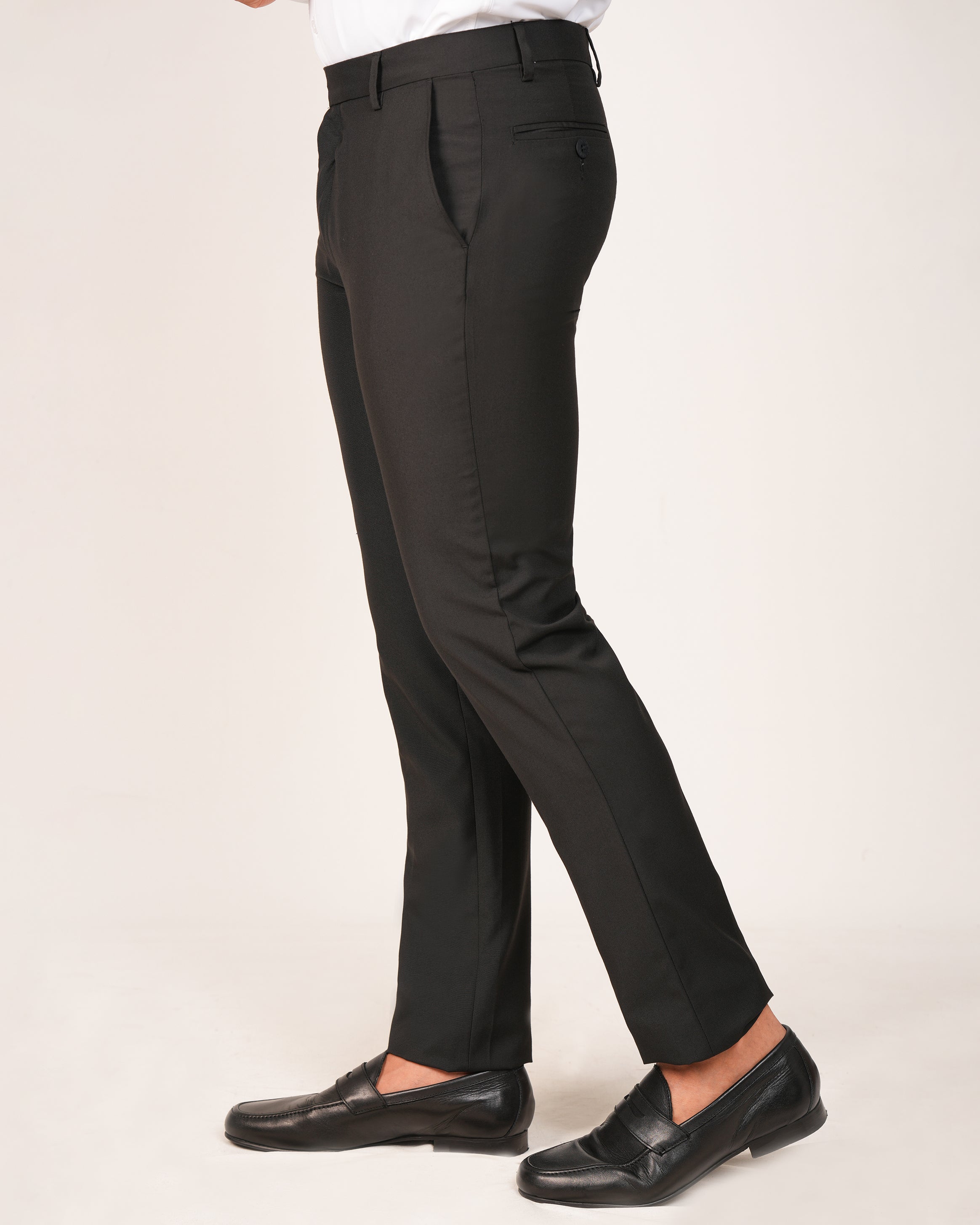 Mansak Formal Trouser Plain Extra Slim Fit-Black