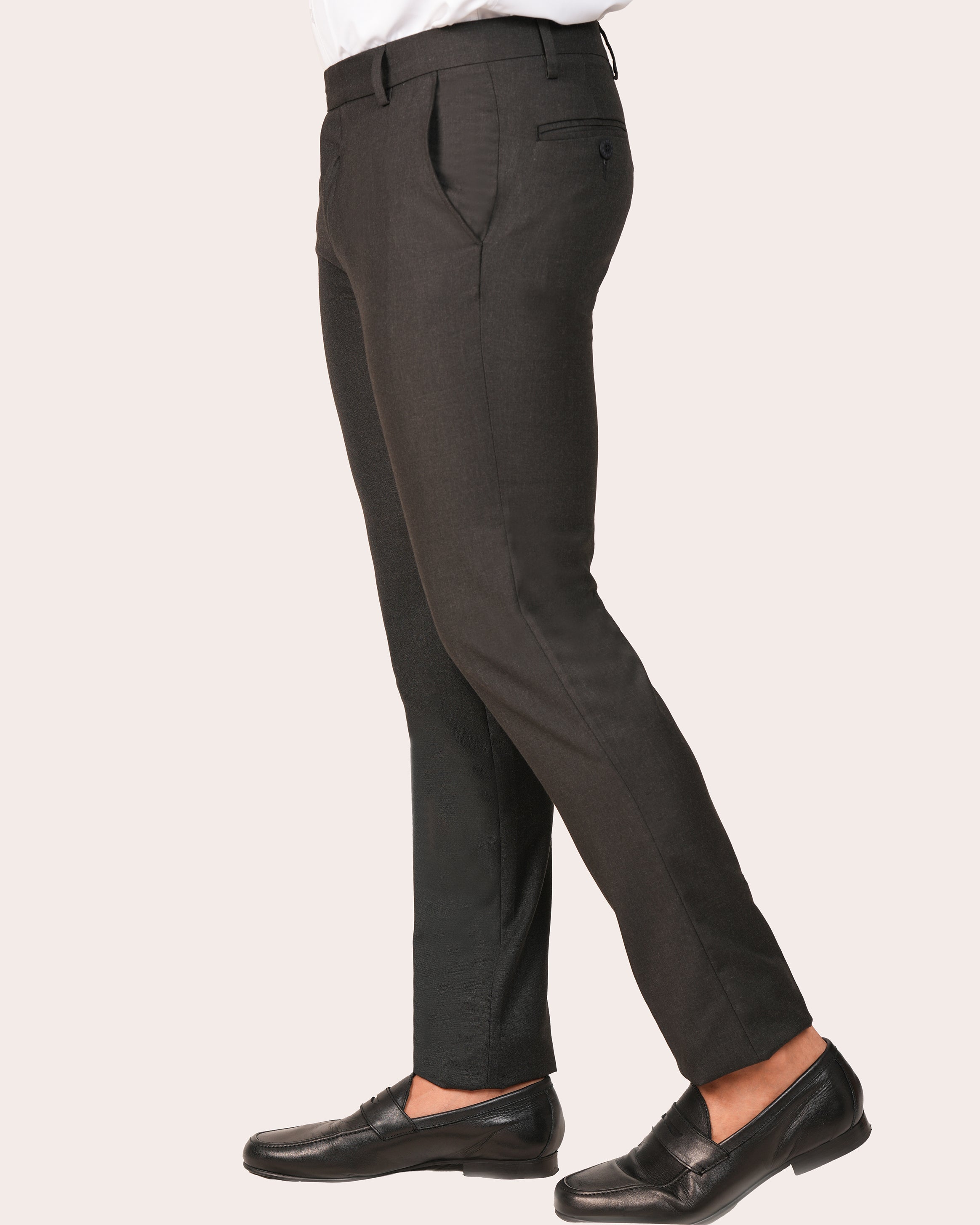 Mansak Formal Trouser Plain Extra Slim Fit-Grey