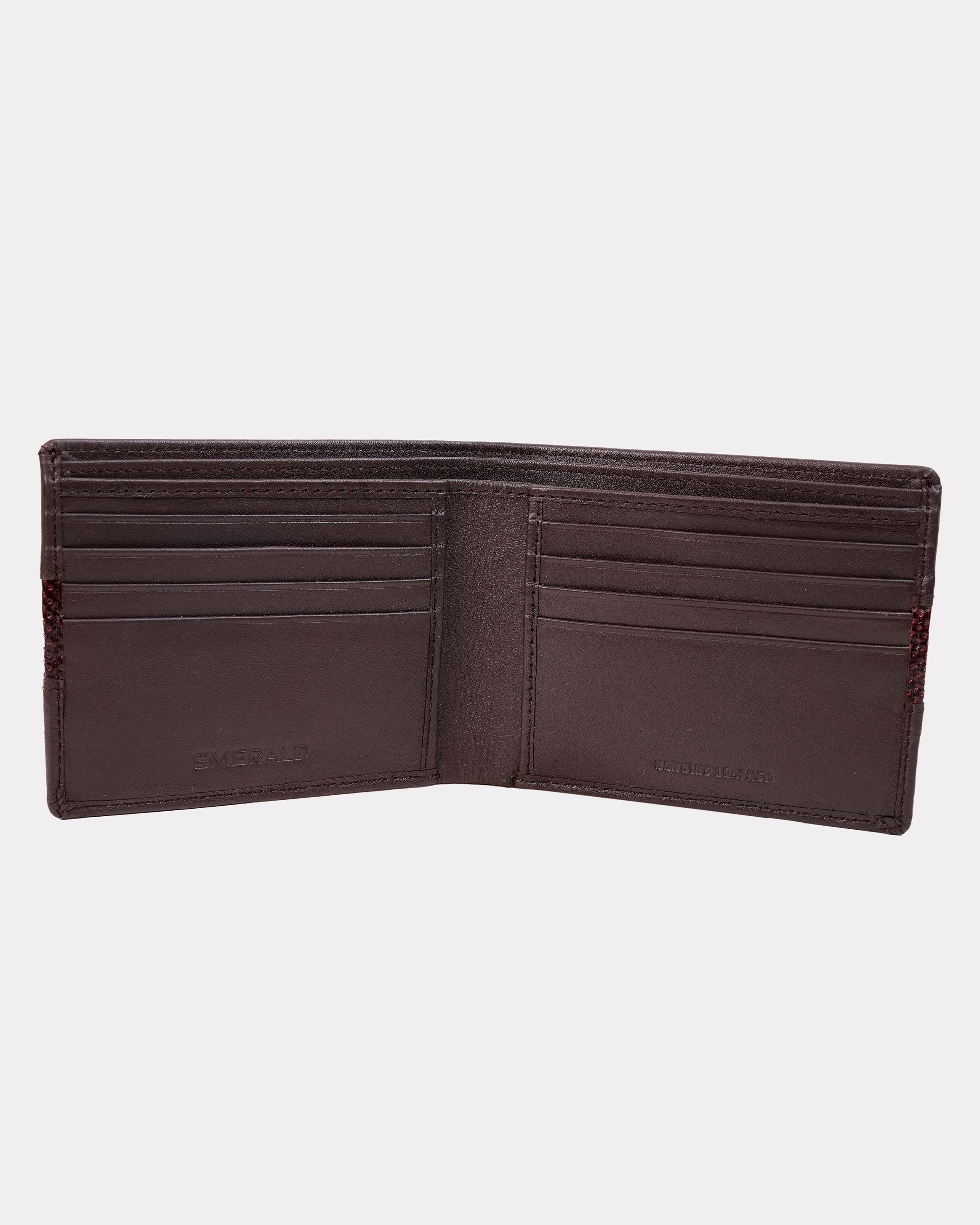 Emerald Bi-Fold Wallet - Brown