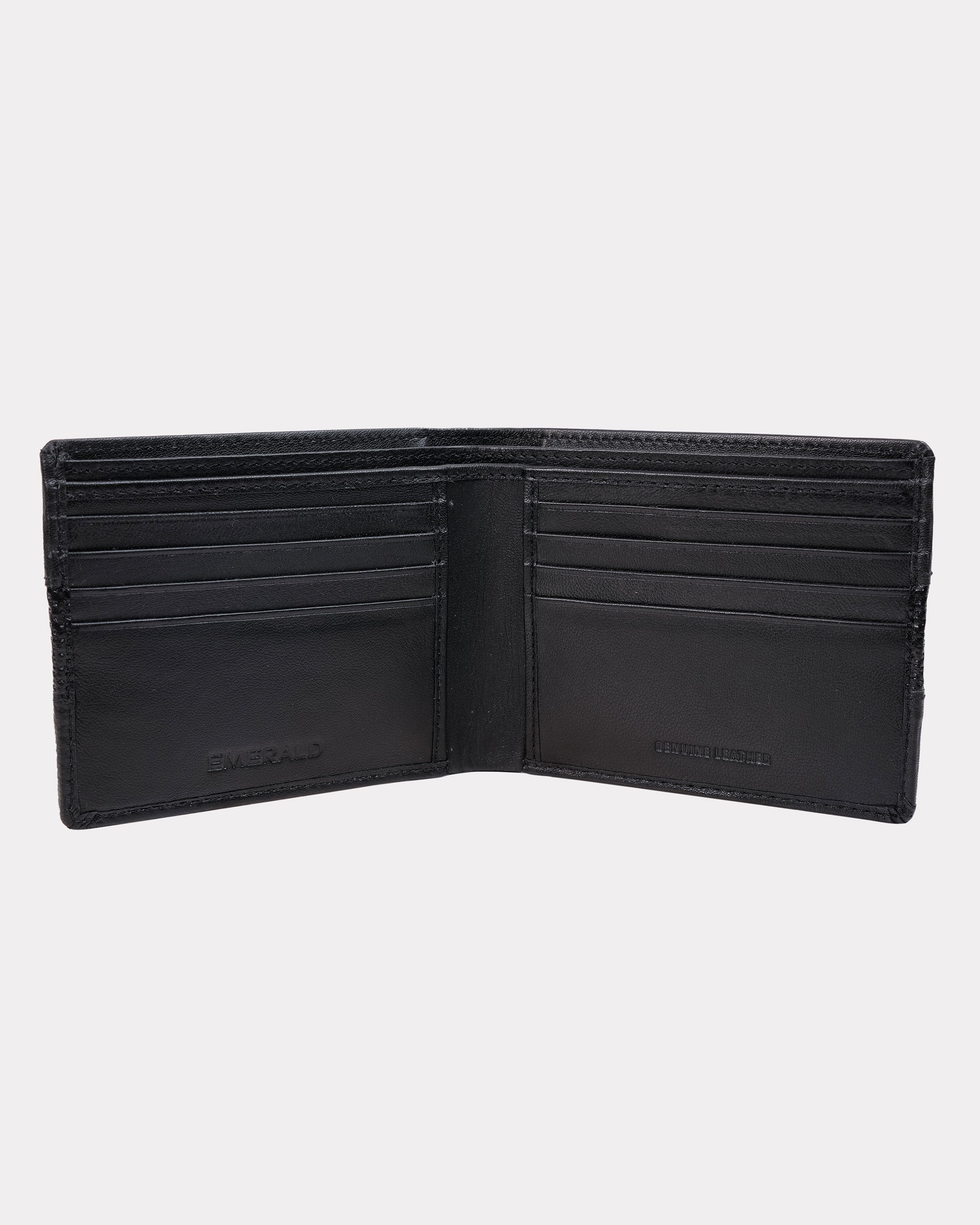 Emerald Bi-Fold Wallet - Black